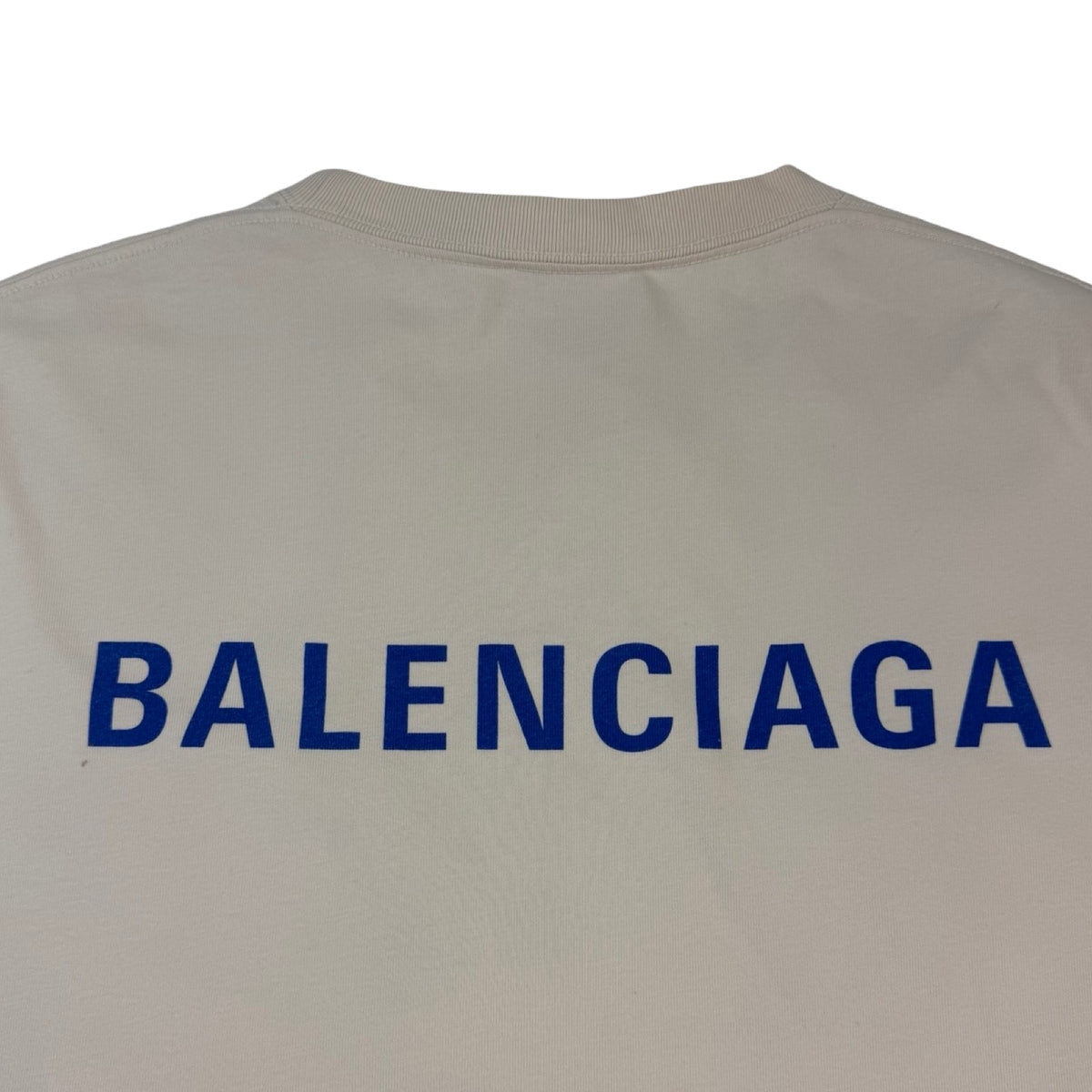 Balenciaga Badge Logo T-Shirt Chalky White