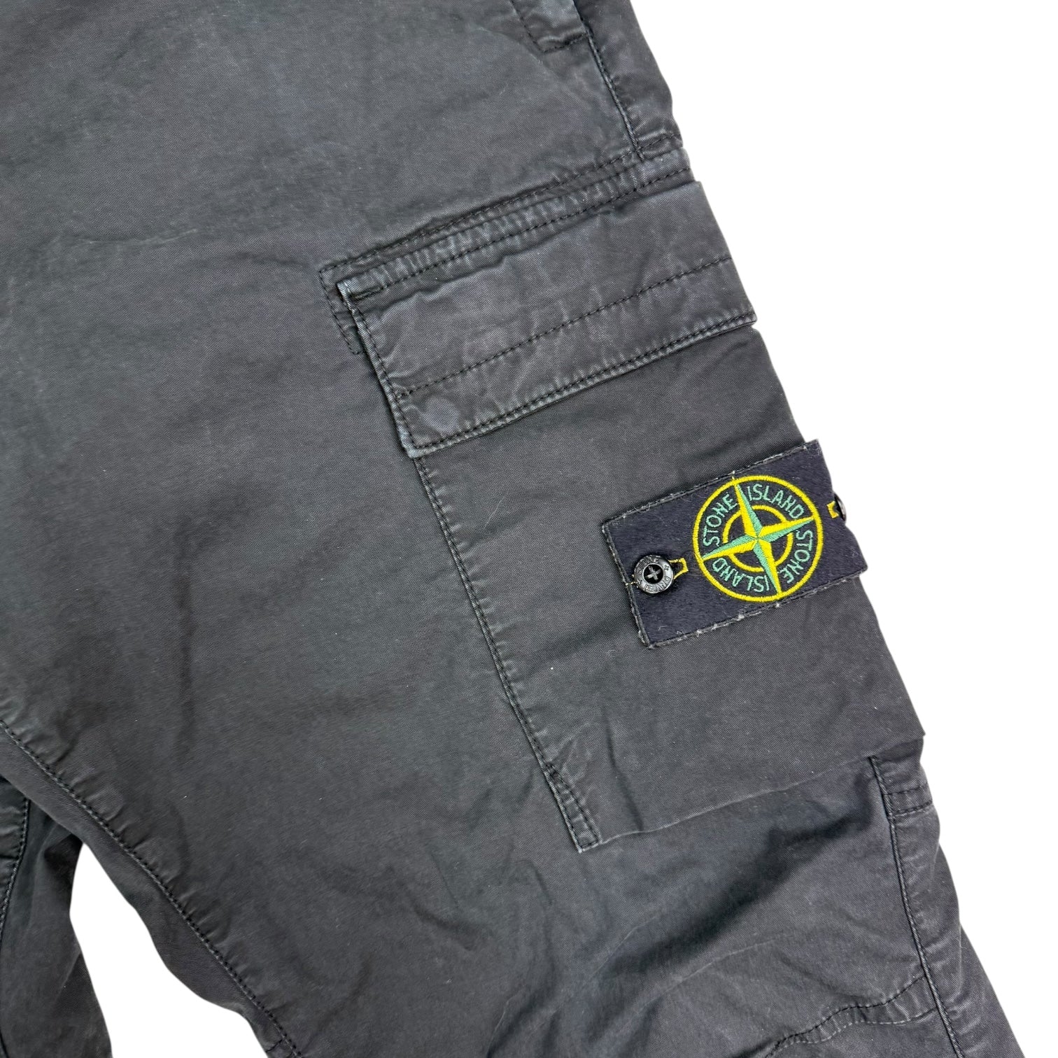 Stone Island Stretch Cotton Cargo Pants Black