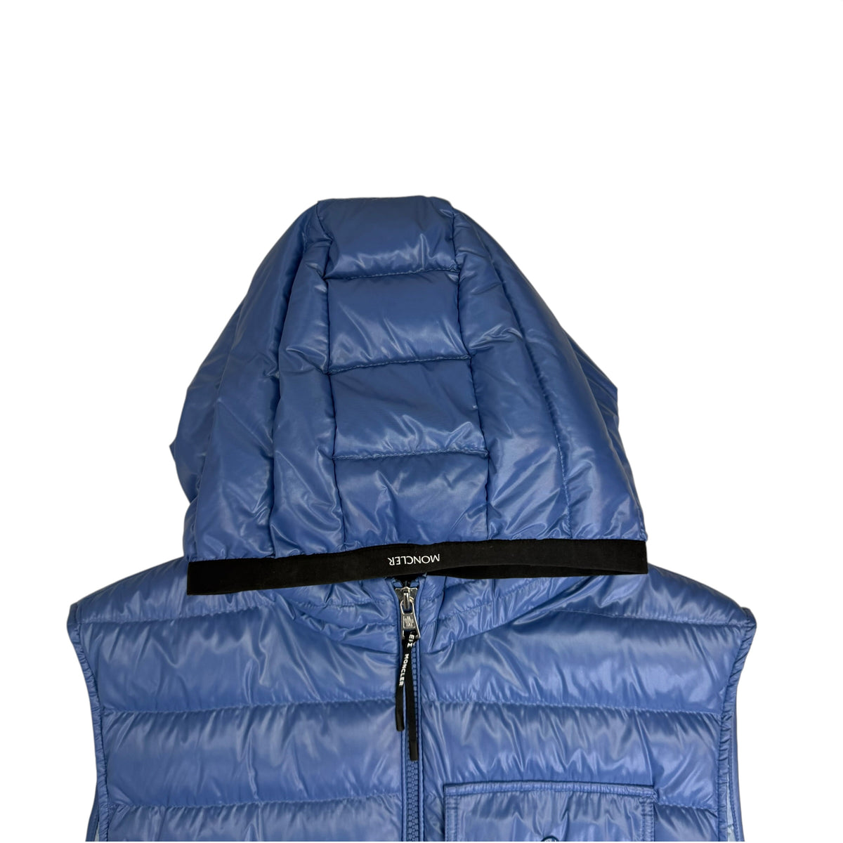 Moncler Ragot Hooded Down Gilet Vest Blue