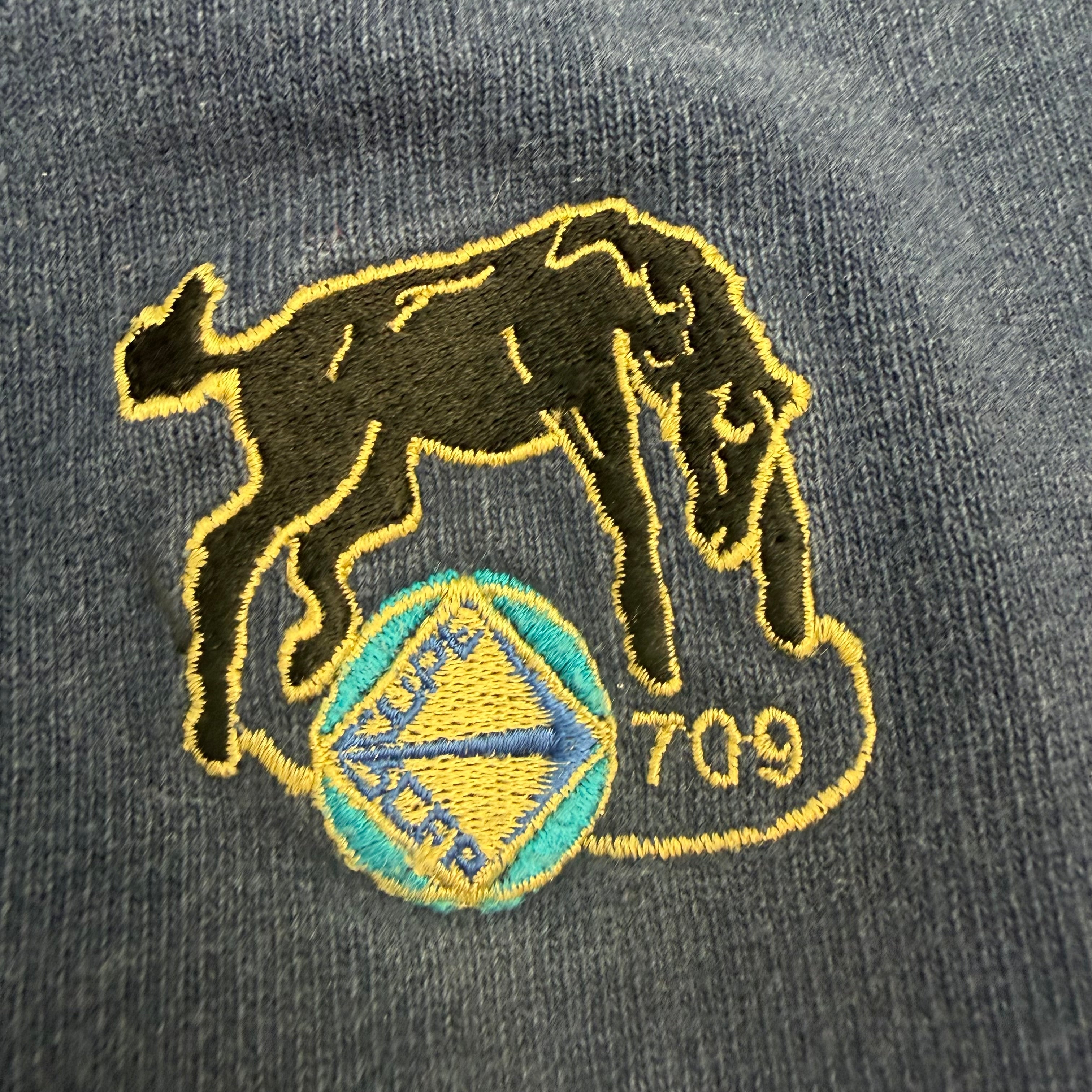 Vintage Barbarian Rubgy Wear Longsleeve Polo Navy