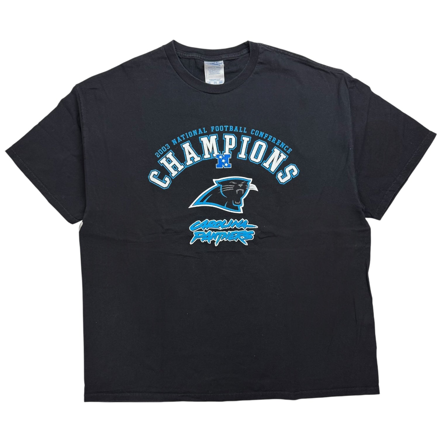 2003 Carolina Panthers NFC Champions Tee Black