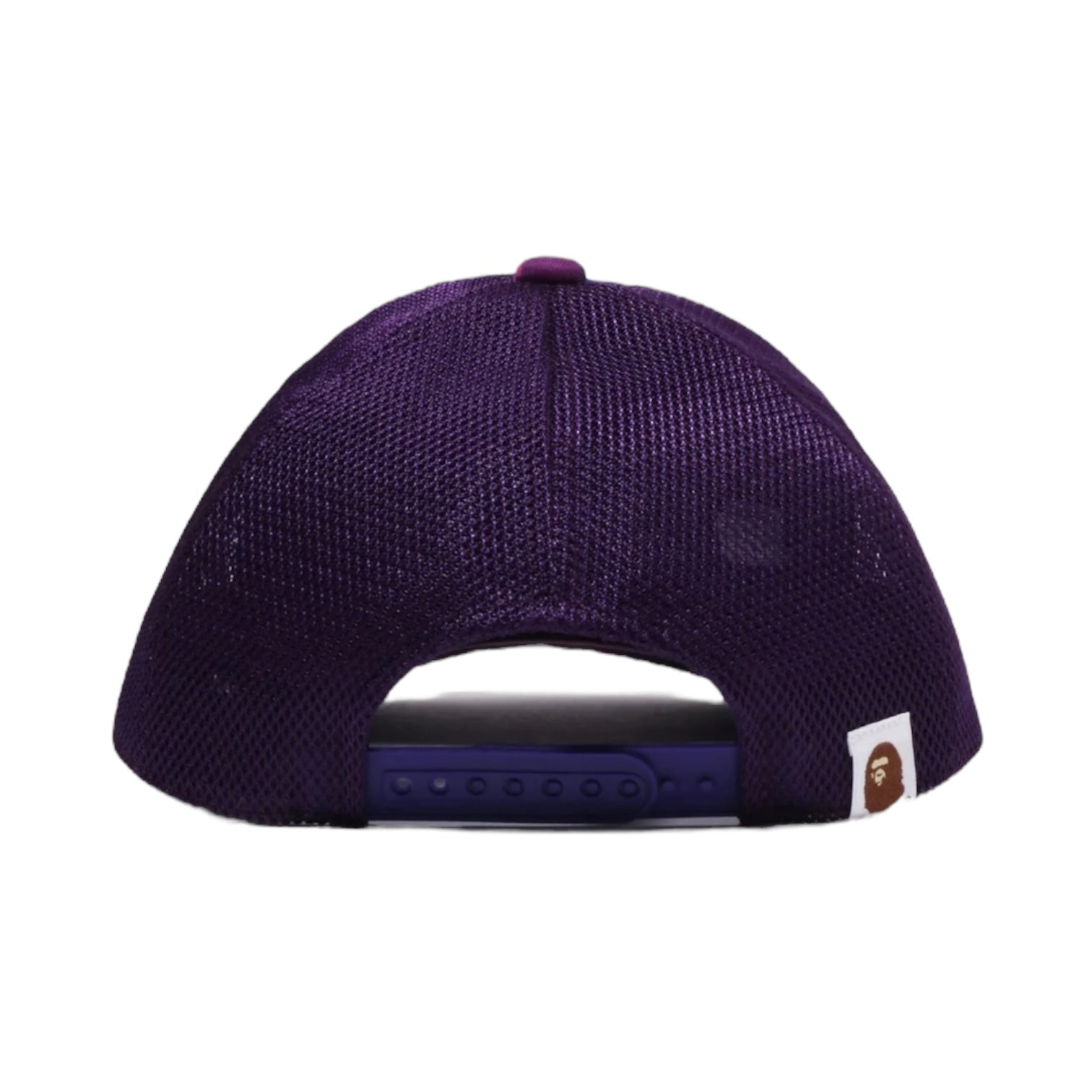 Bape College Logo Trucker Hat Purple Camo