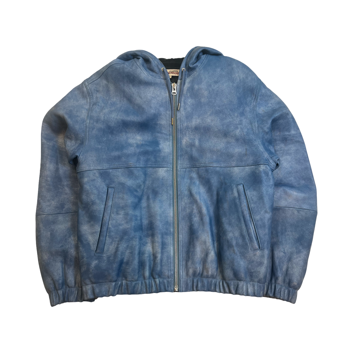Stüssy Stonewash Leather Work Jacket Blue
