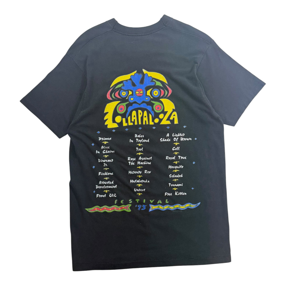 1993 Lollapalooza Festival Band T-Shirt Black