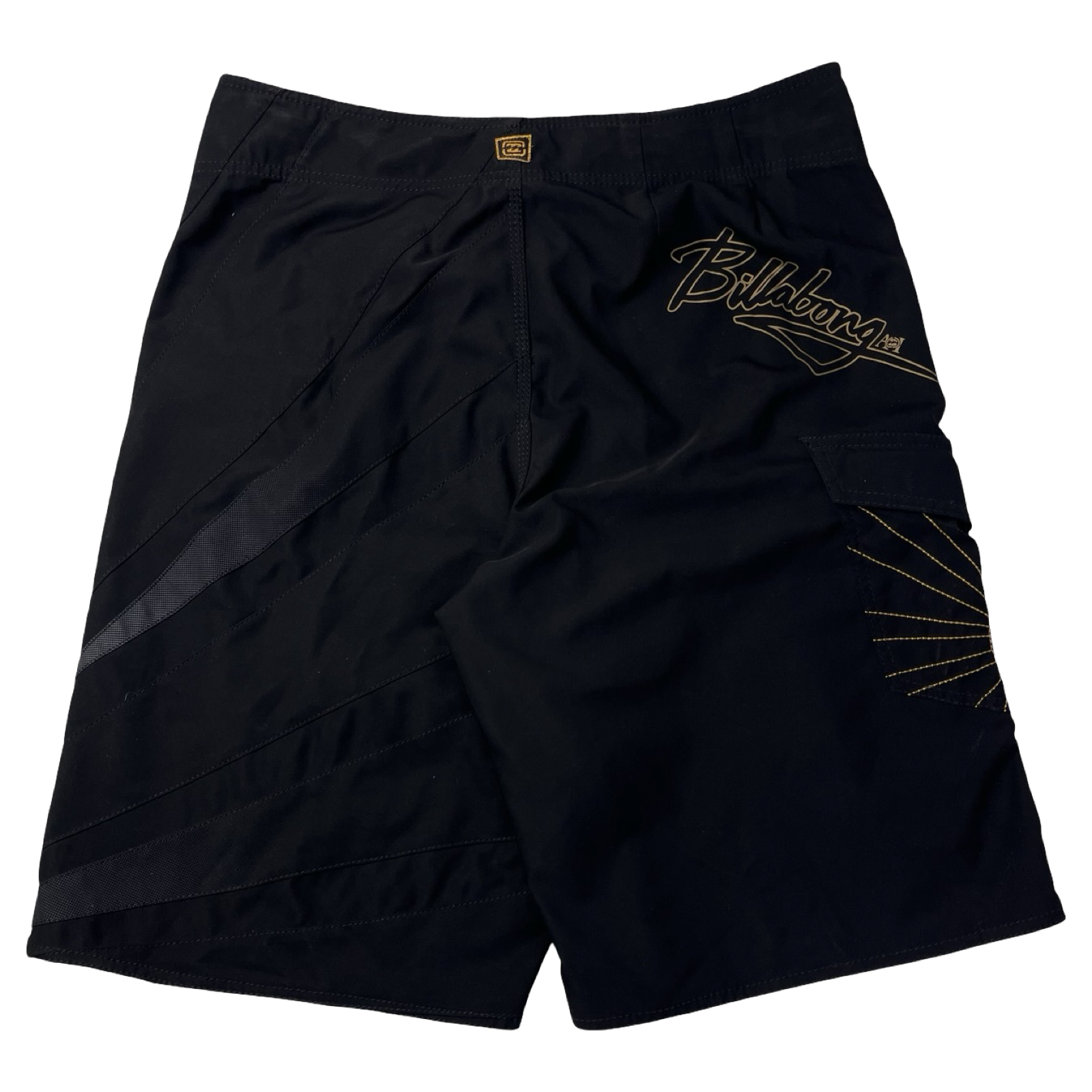Vintage Y2K Billabong Rising Sun Shorts Black Gold