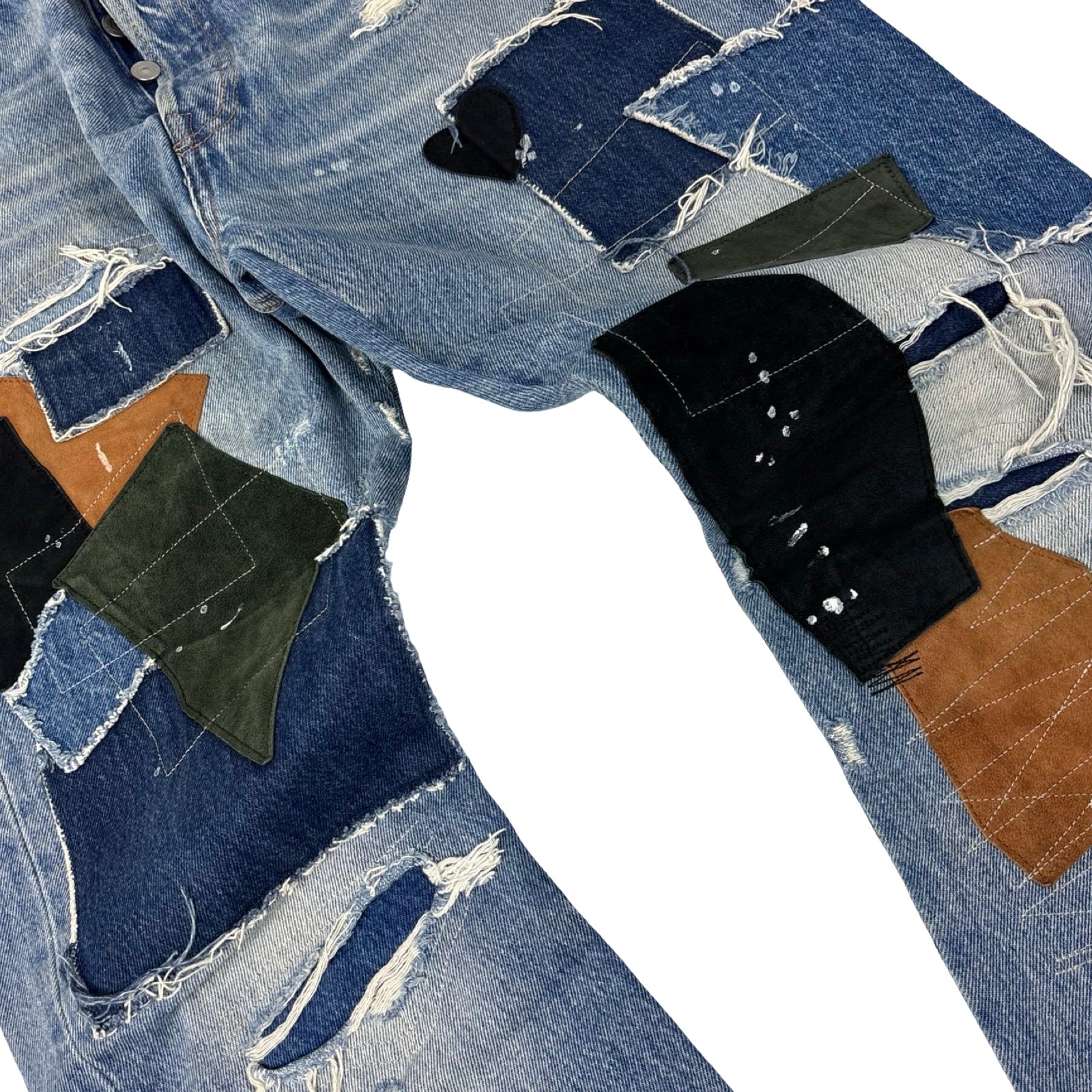 Levi’s Premium 501 Patchwork Medium Wash Jean