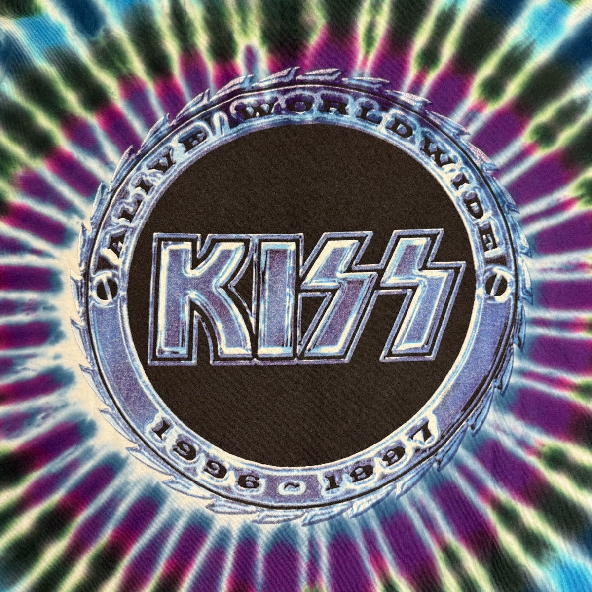 1996/97 Kiss Rock And Roll Over Tee Tie Dye