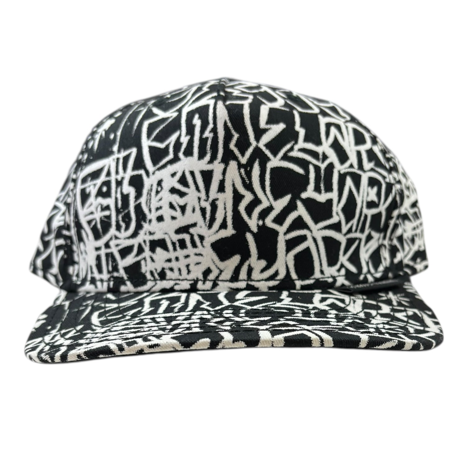 Stussy x Neighbourhood Boneyards Graffiti SnapBack Hat Black/White