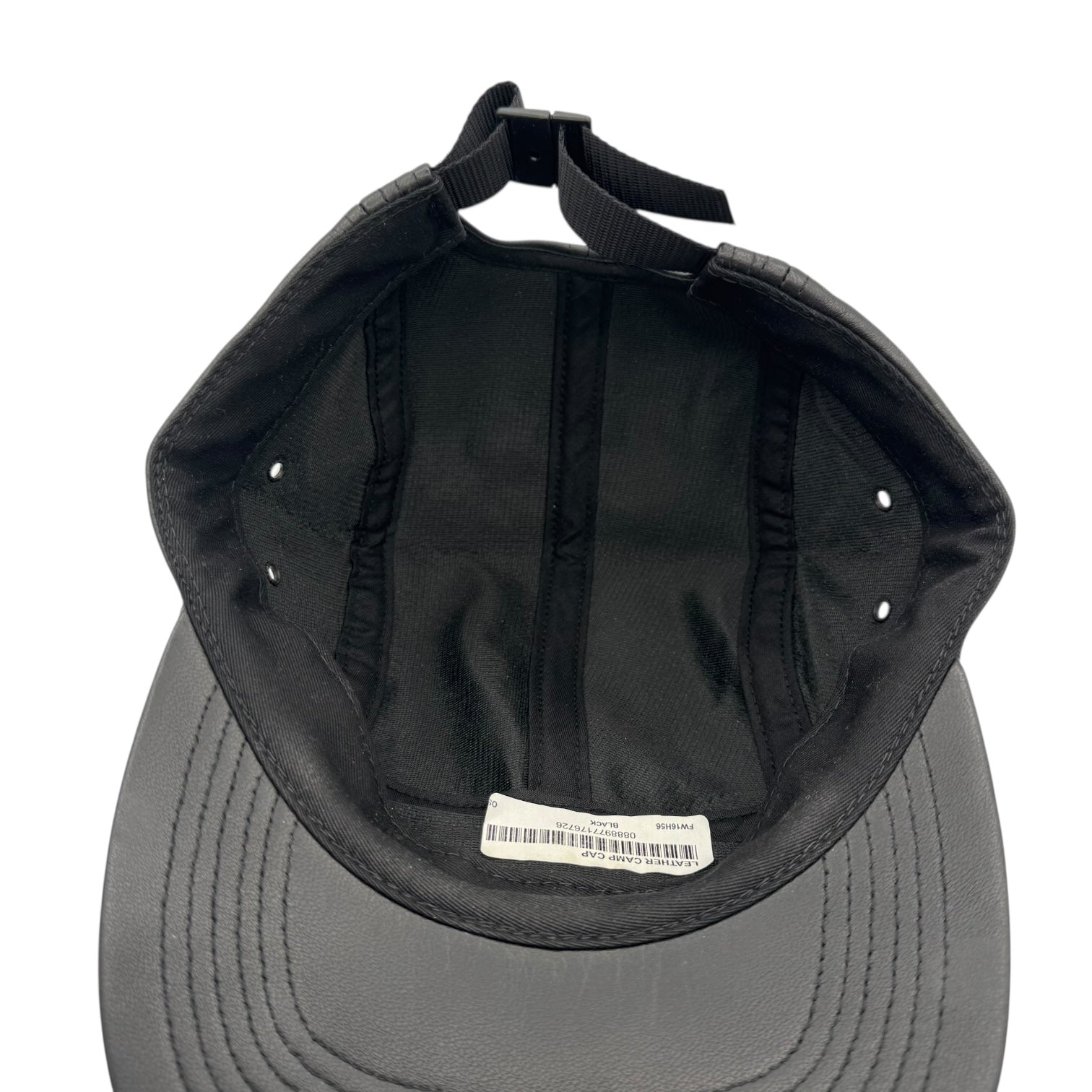 Supreme Leather Camp 5-Panel Cap Black