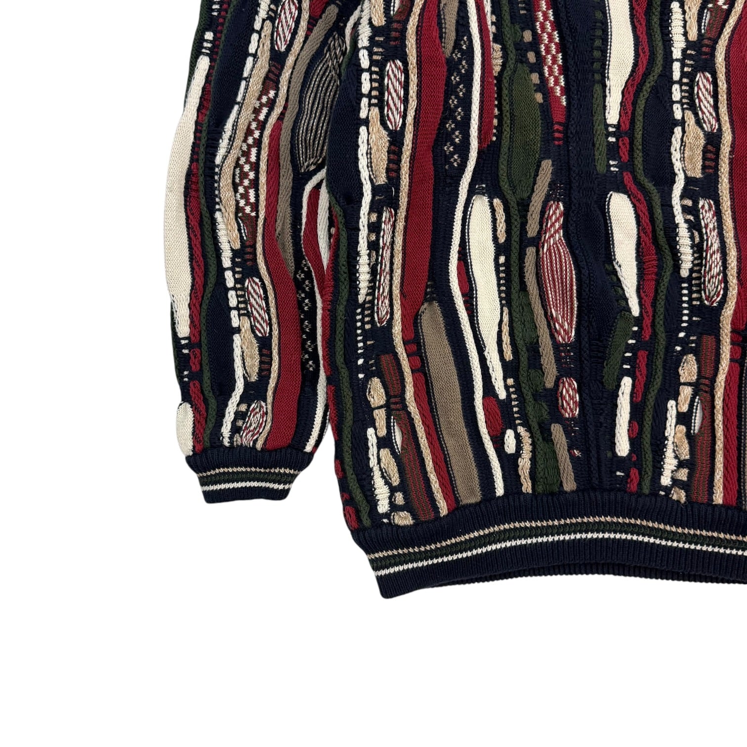 Vintage Cotton Traders Cable Knit Sweater Red/Black