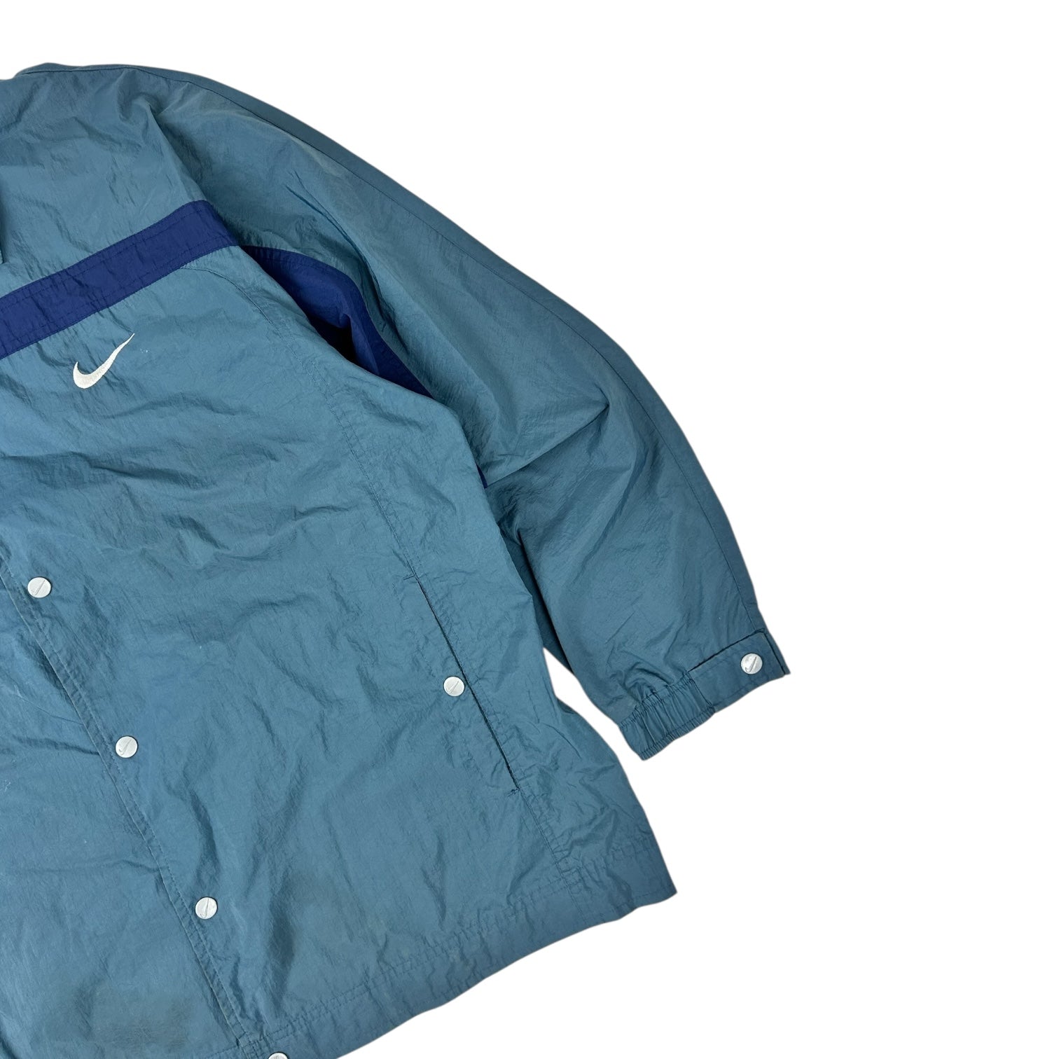 Vintage Nike Button Snap Windbreaker Coat Green