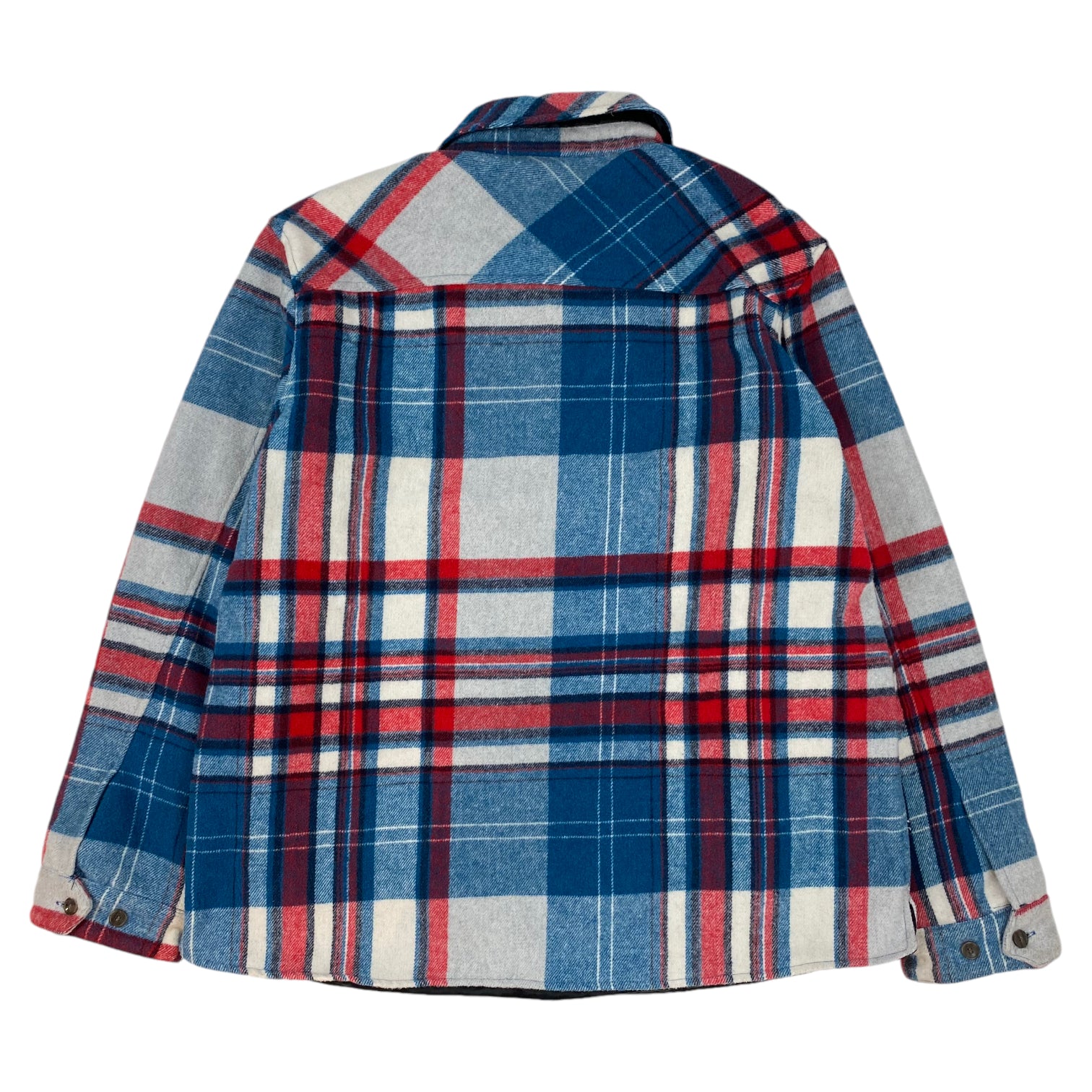 Welldone Wool Plaid Half Zip Jacket