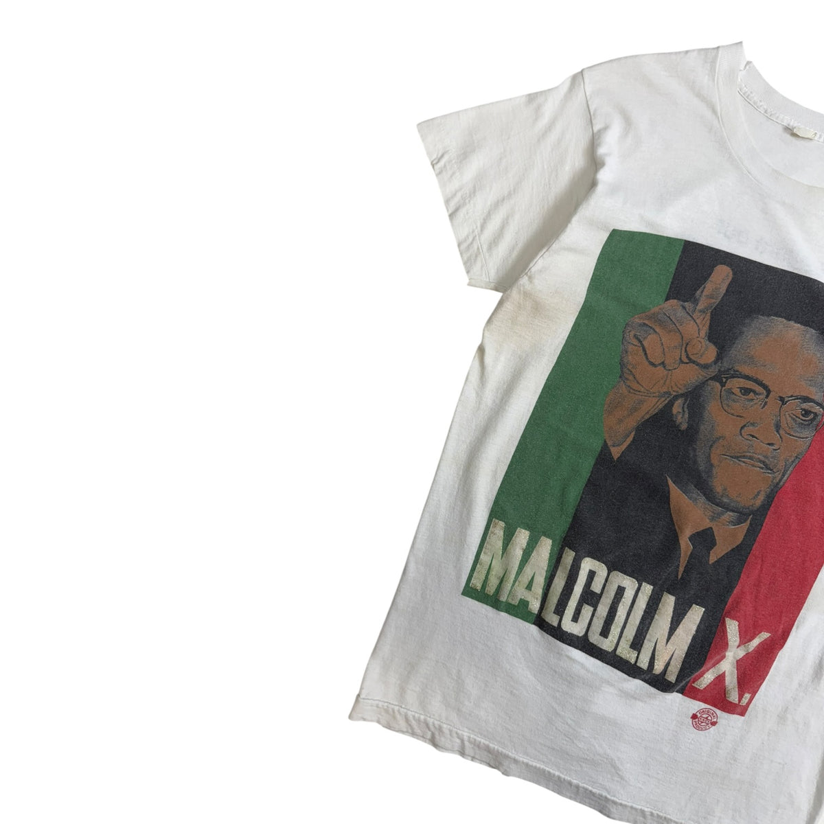 Vintage 90s Malcolm X “by any means necessary” T-Shirt White