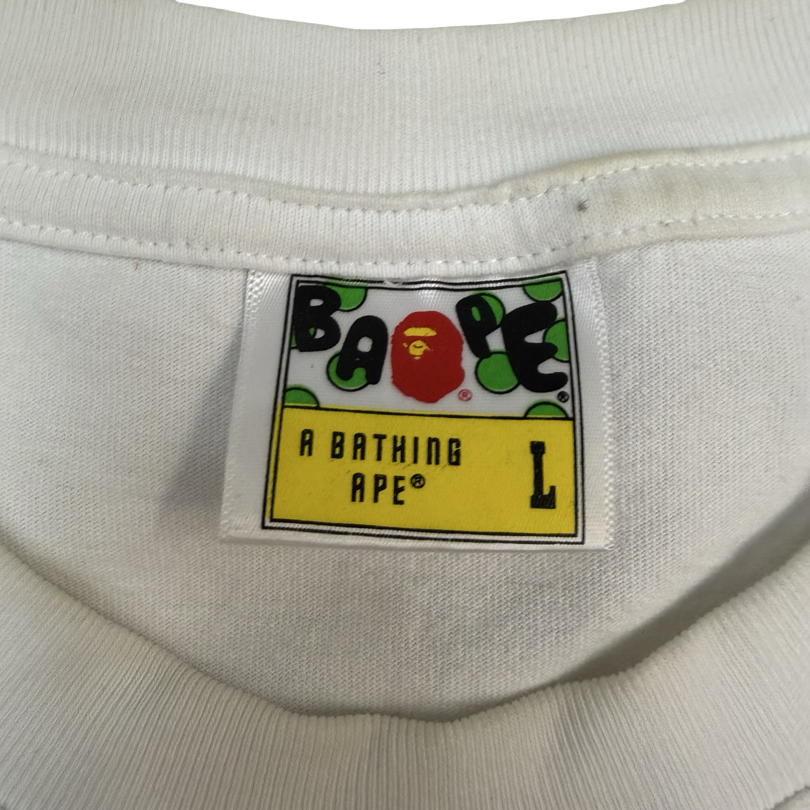 BAPE 1st Camo Big Head Ape Tee White