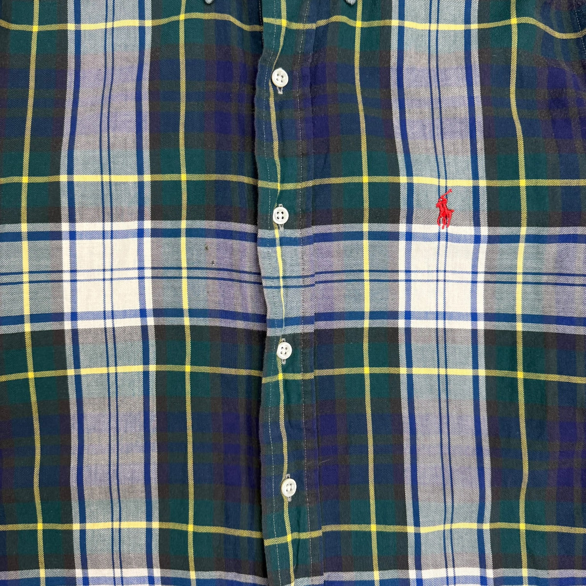 Vintage Polo Ralph Lauren L/S Button Up Plaid Green