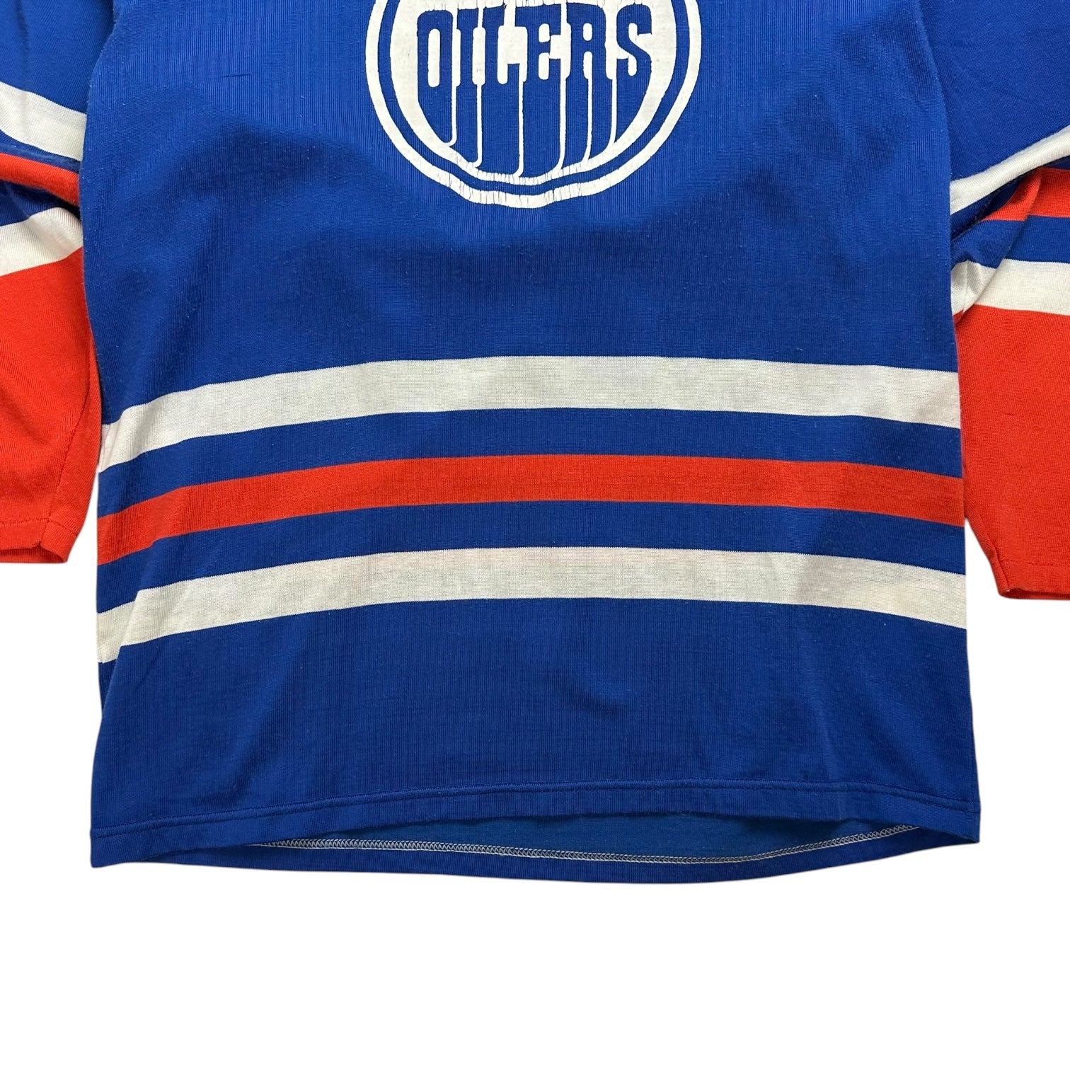 Vintage Edmonton Oilers Screen Print Home Jersey