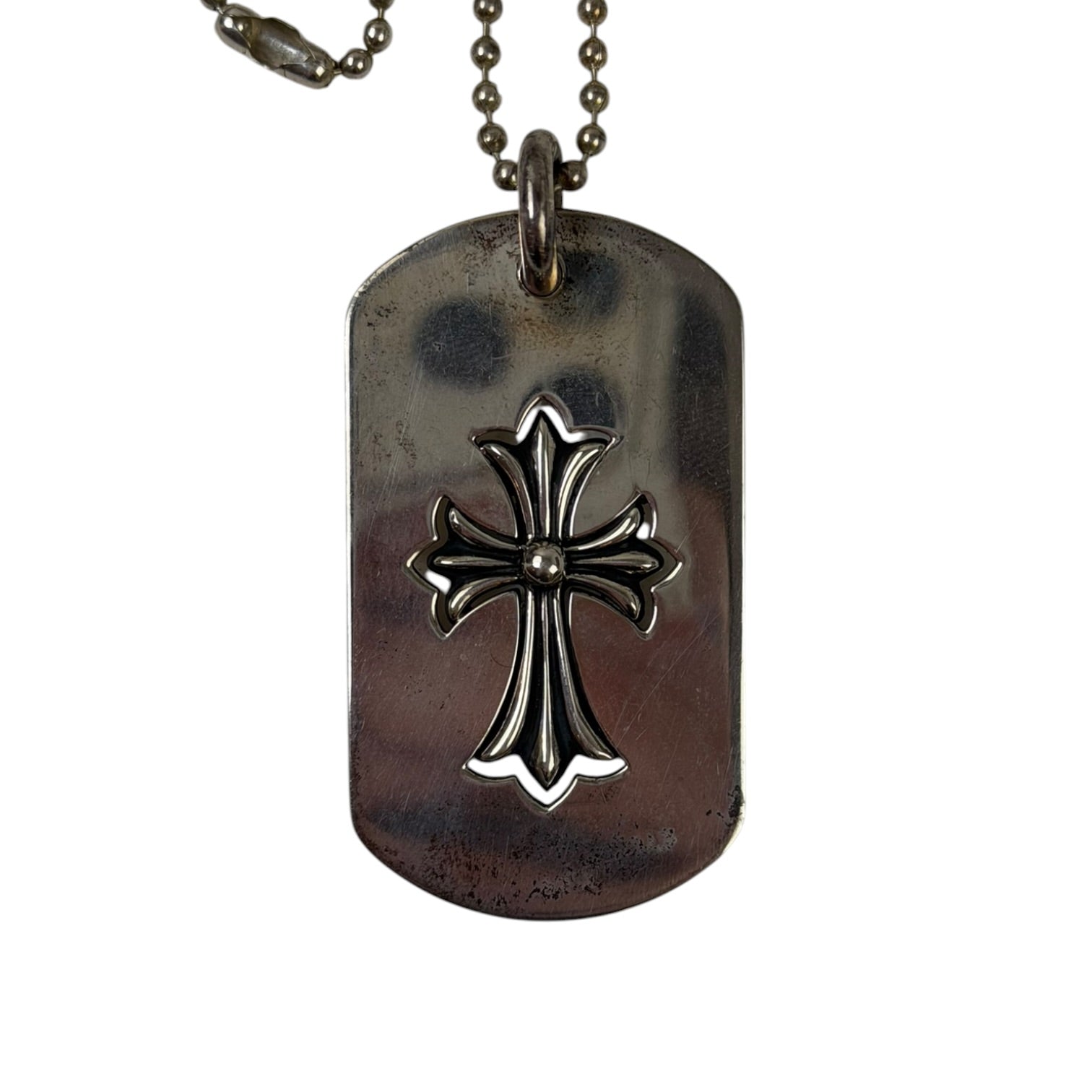 Chrome Hearts Dog Tag Pendant With Ball Chain