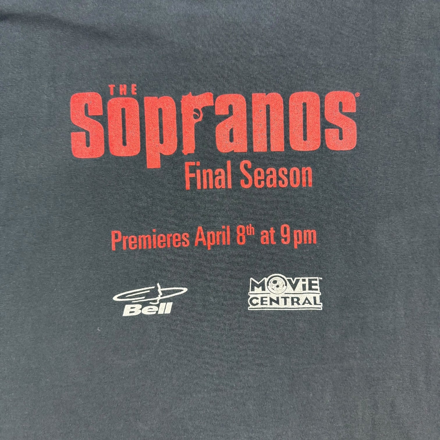 Vintage The Sopranos ‘Bada Bing’ Final Season Promo Tee Black