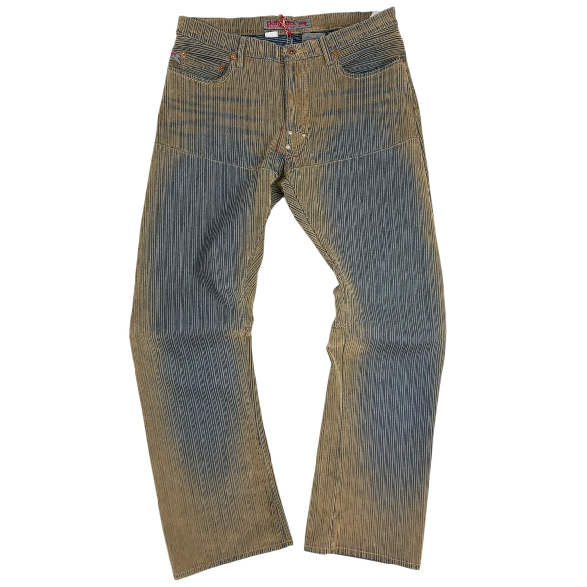 Vintage Parasuco Pinstripe Sandwash Denim Jeans Silver