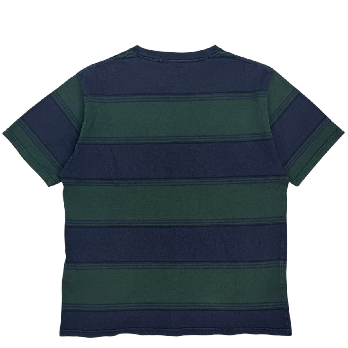 Beams Japan Striped Pocket Tee Navy/Green