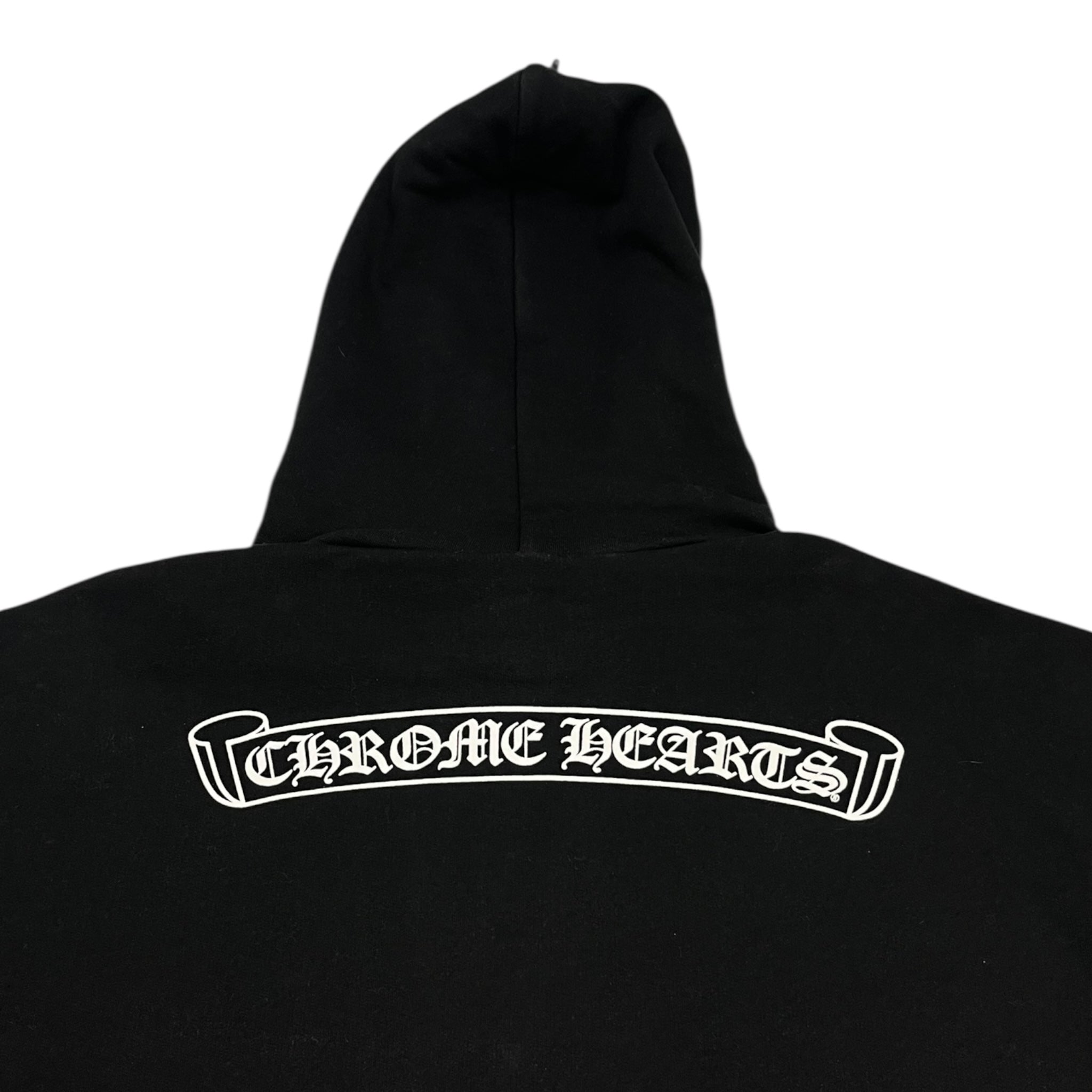 Chrome Hearts Scroll Logo Hoodie Black