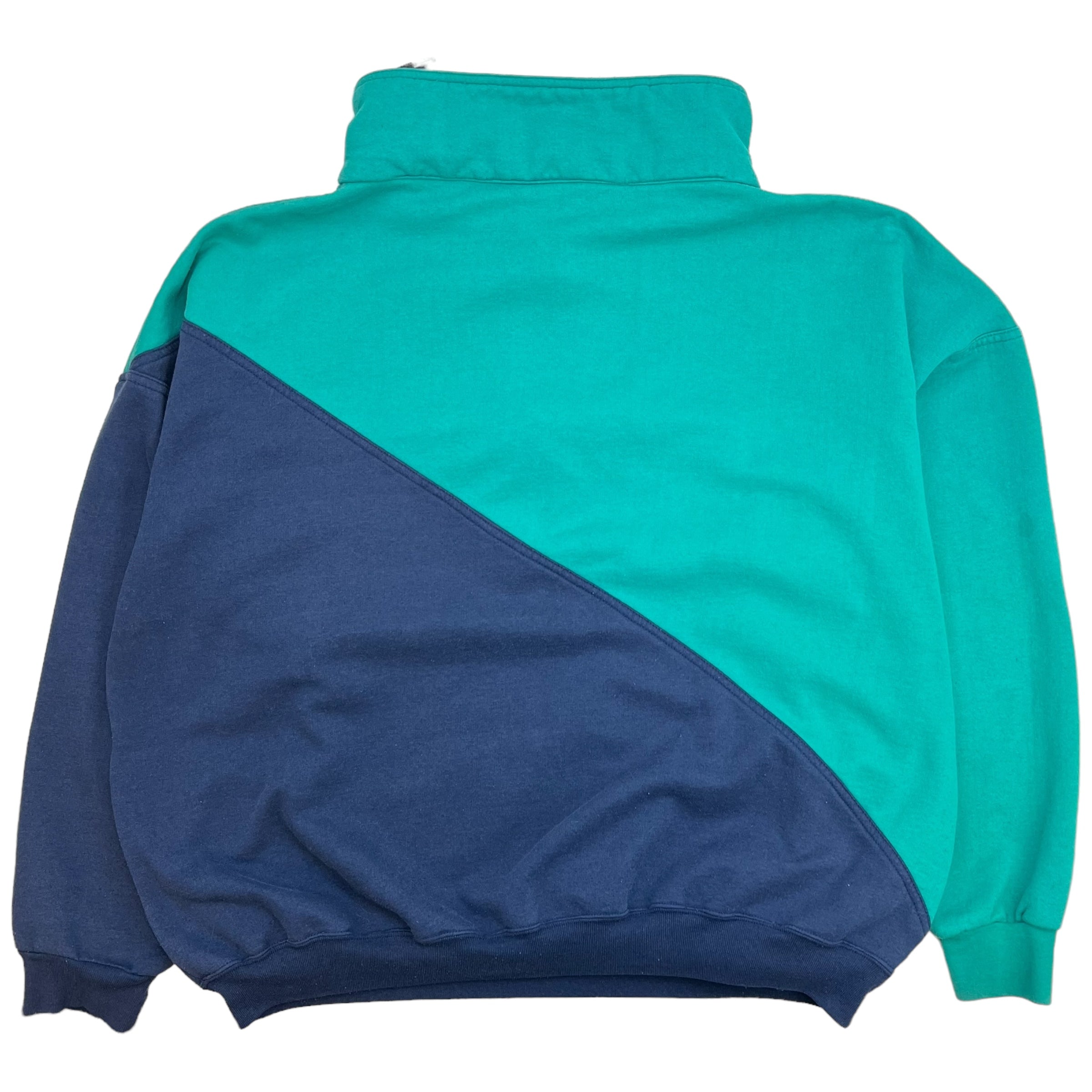 Vintage 1/4 Zip Sweatshirt Teal/Navy