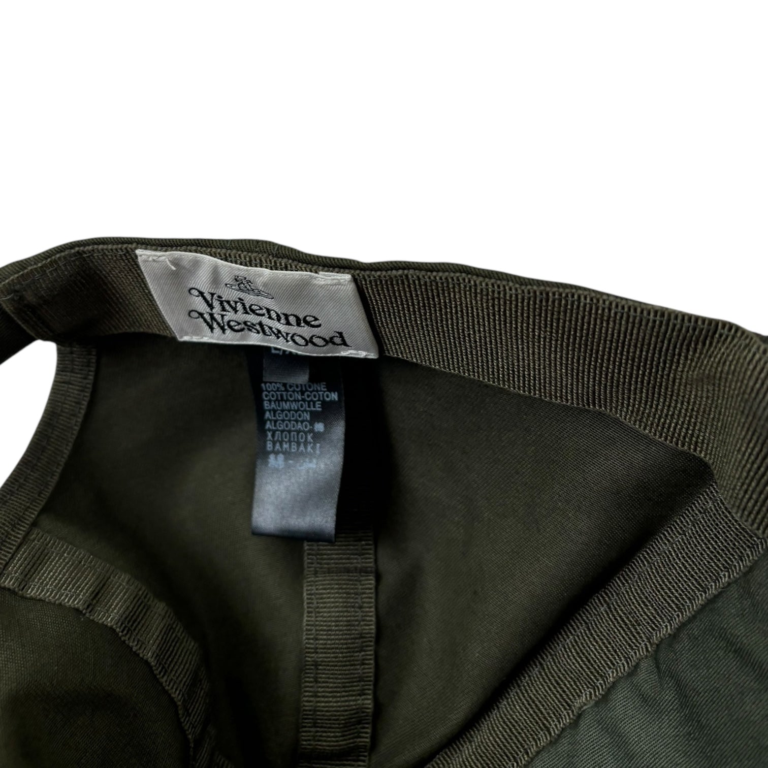 Vivienne Westwood Orb Logo StrapBack Hat Olive