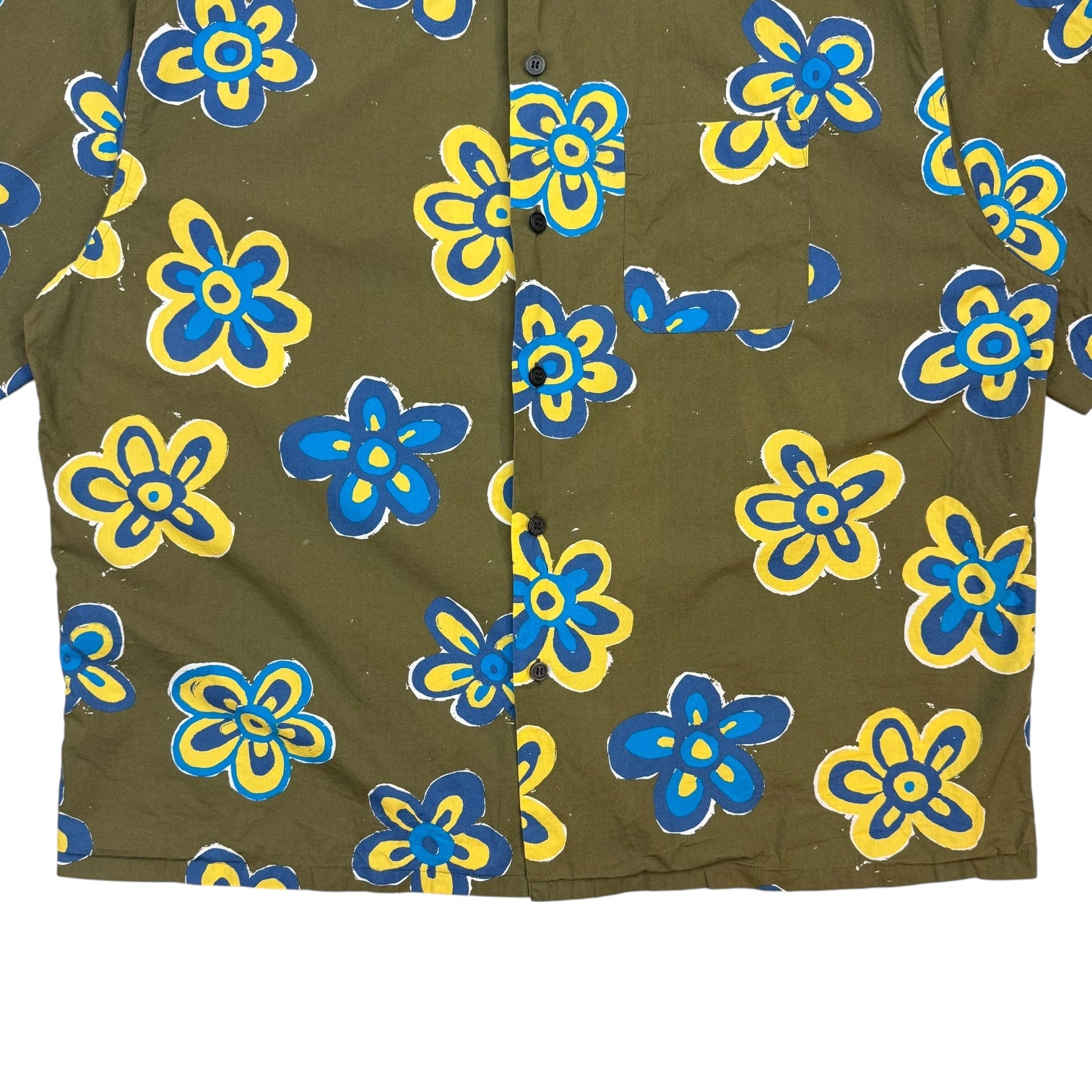 Marni x Uniqlo All Over Print Button Up Shirt Khaki