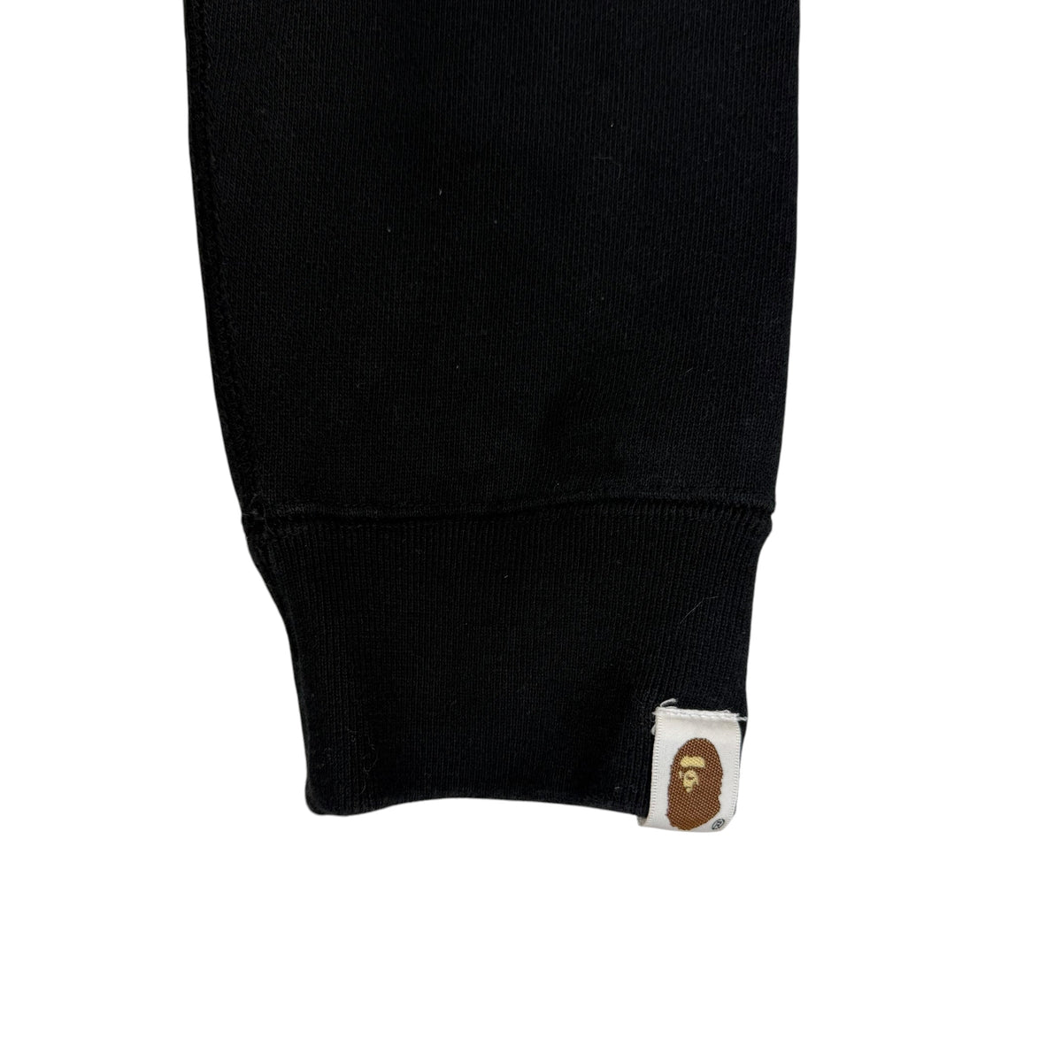 (W) Bape College Side Zip Hoodie Black