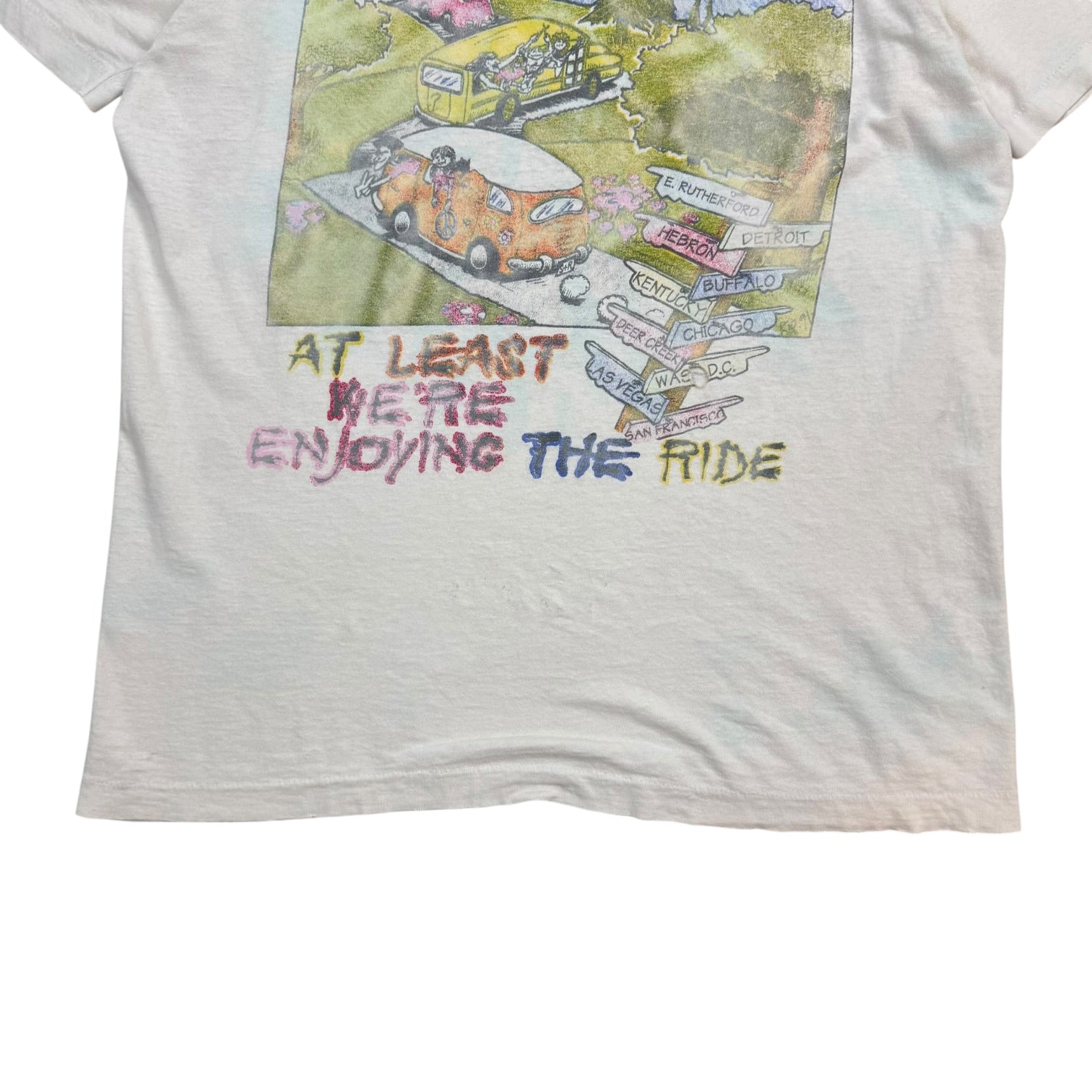 1991 Grateful Dead At Least We’re Enjoying The Ride Tour T-Shirt White