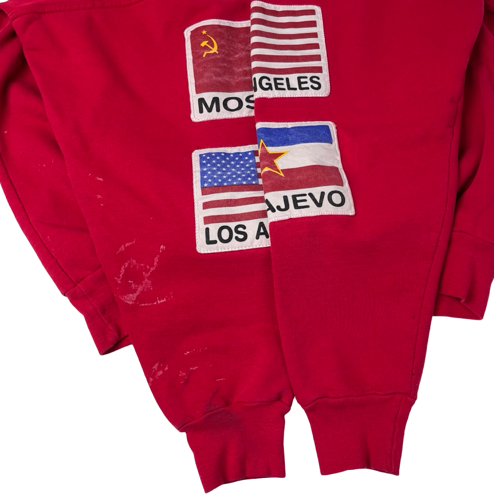 Vintage International Cities Flags Crew Neck