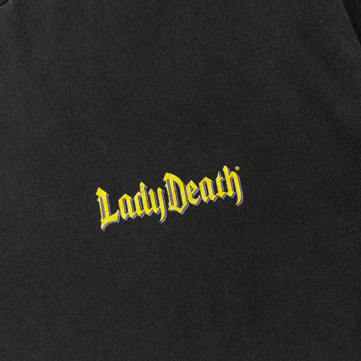 '90s Lady Death Chaos Comics T-Shirt Faded Grey