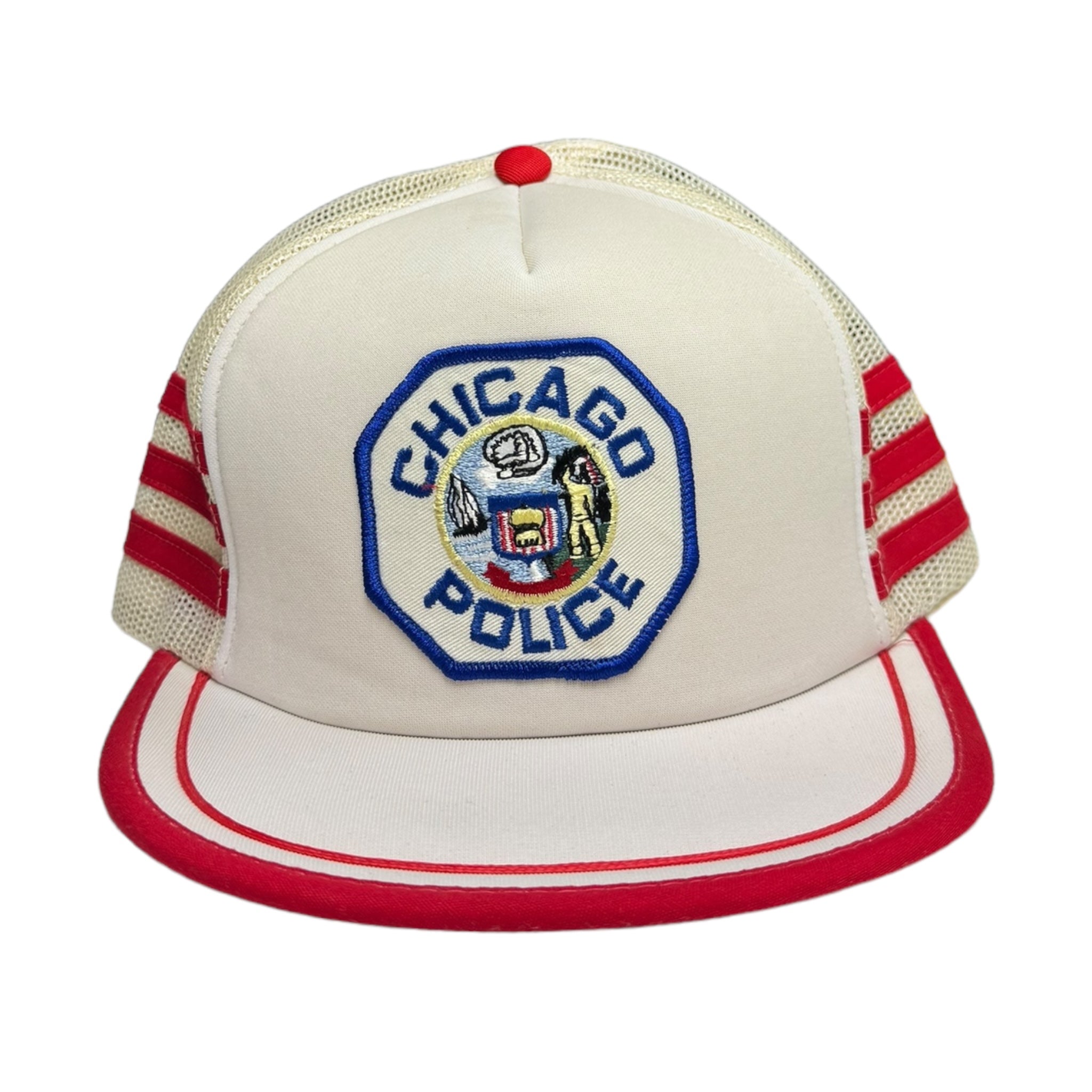 Vintage Chicago Police Three Stripe Trucker Hat