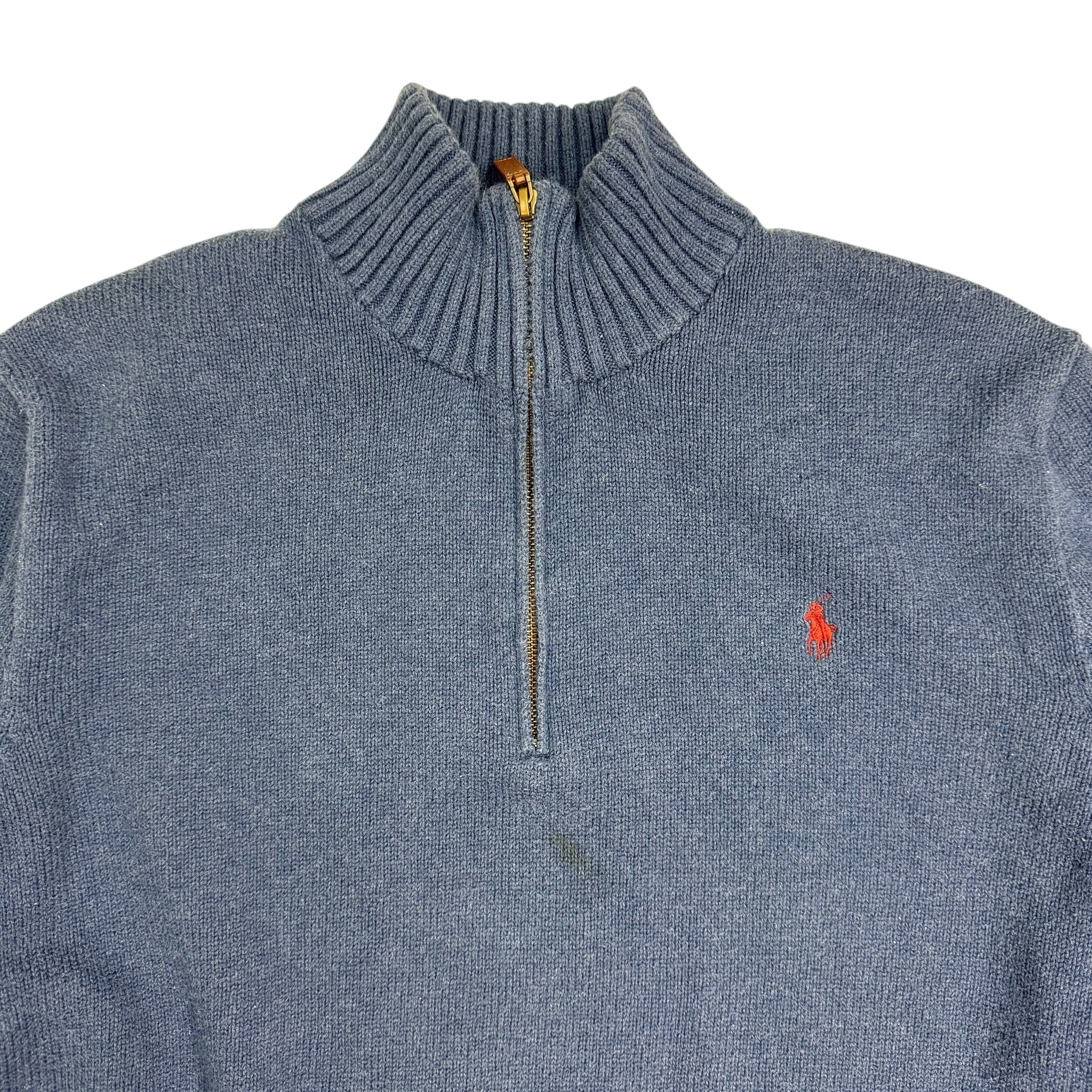 Polo Ralph Lauren Knit Quarter Zip Sweater Blue