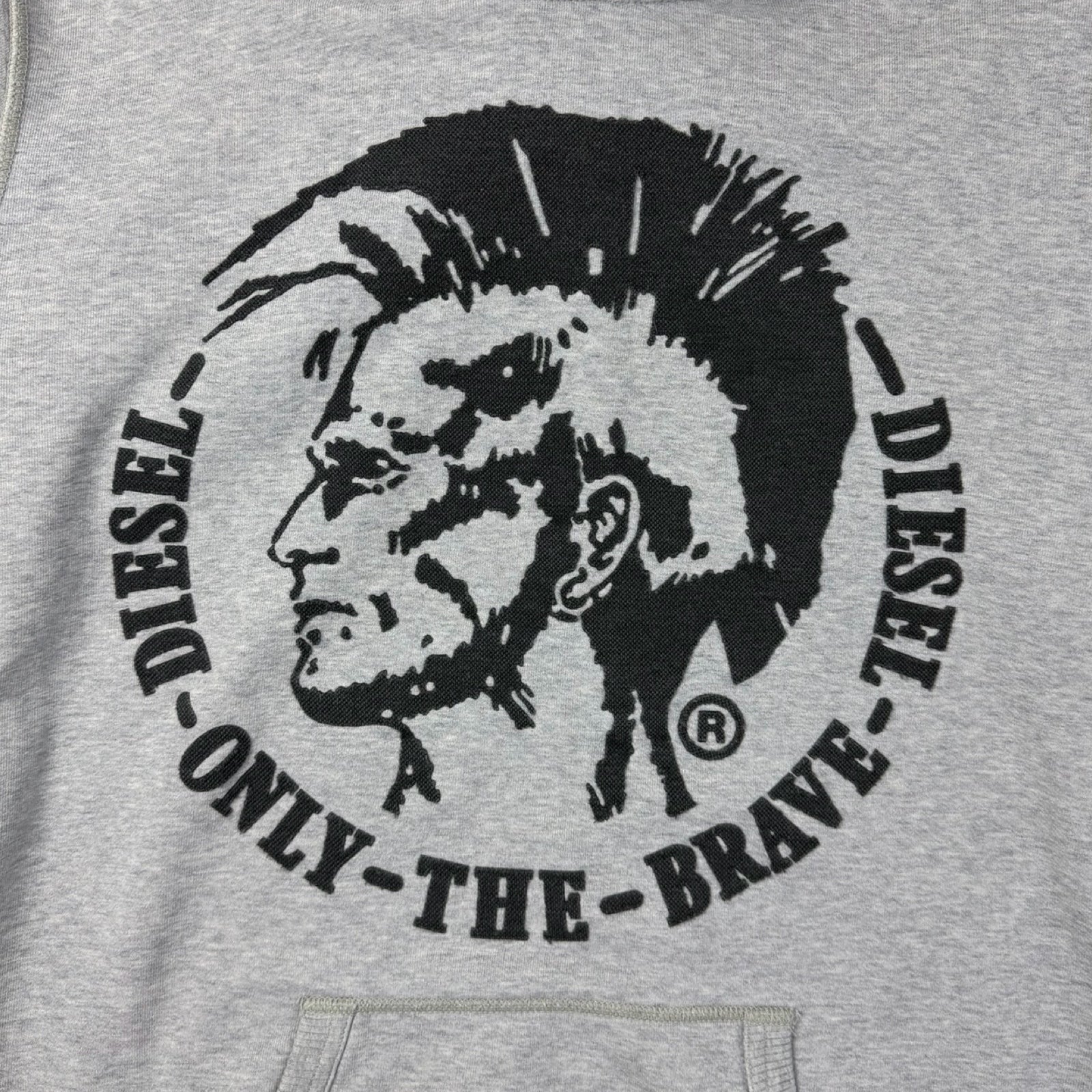 Vintage Diesel ‘Only The Brave’ Trojan Hoodie Grey