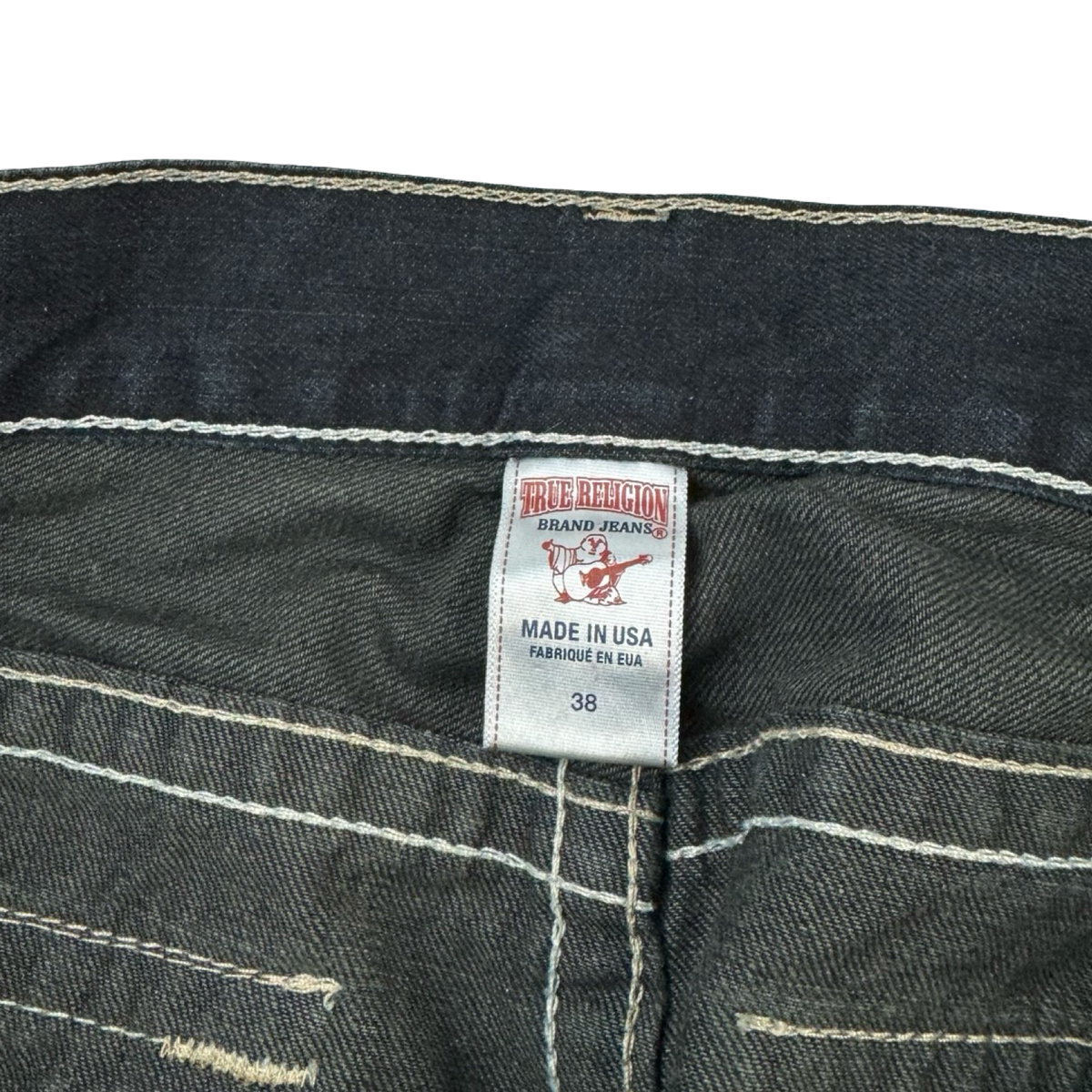 Vintage True Religion Contrast Stitch Bottoms Dark Wash