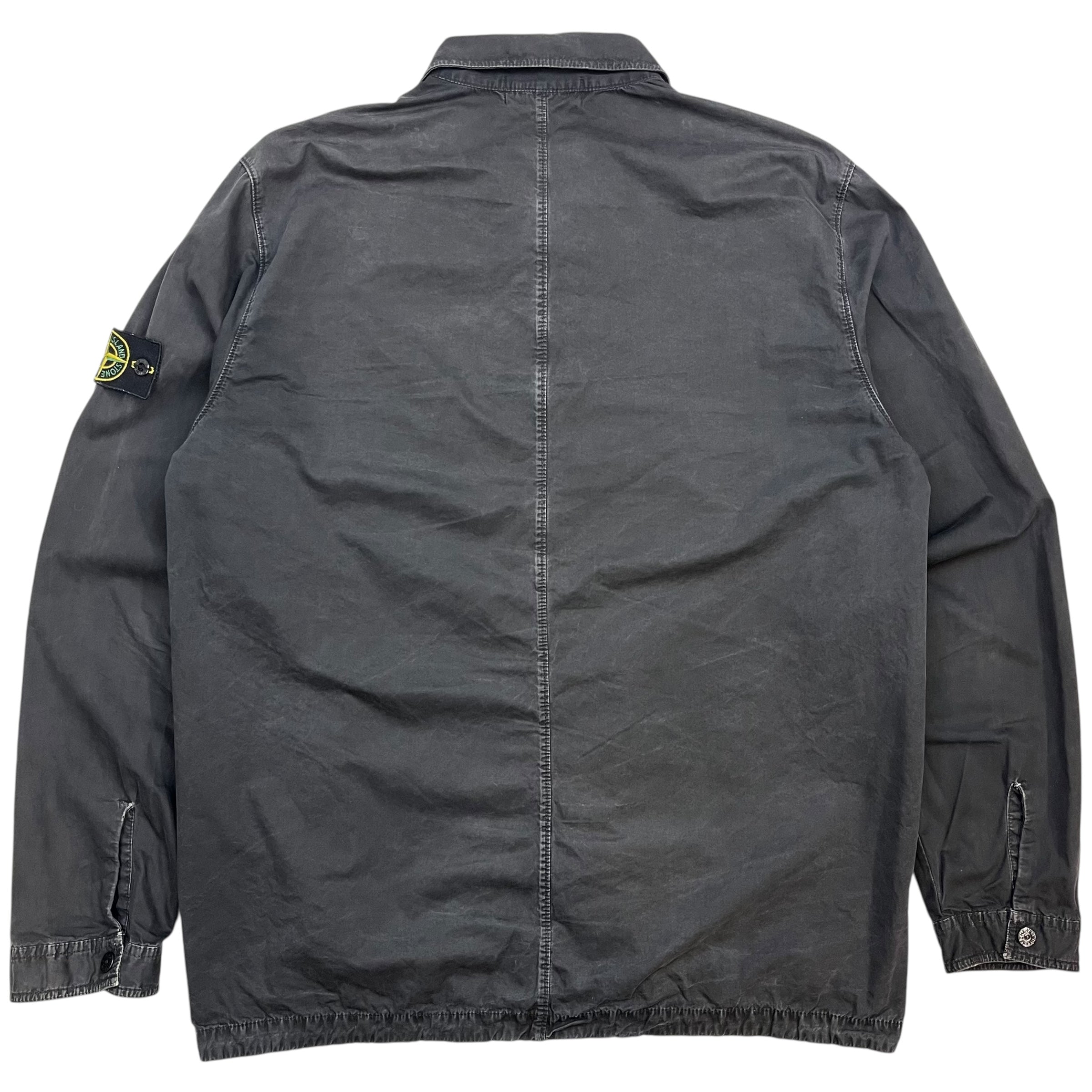 Stone Island Zip Up Overshirt Black