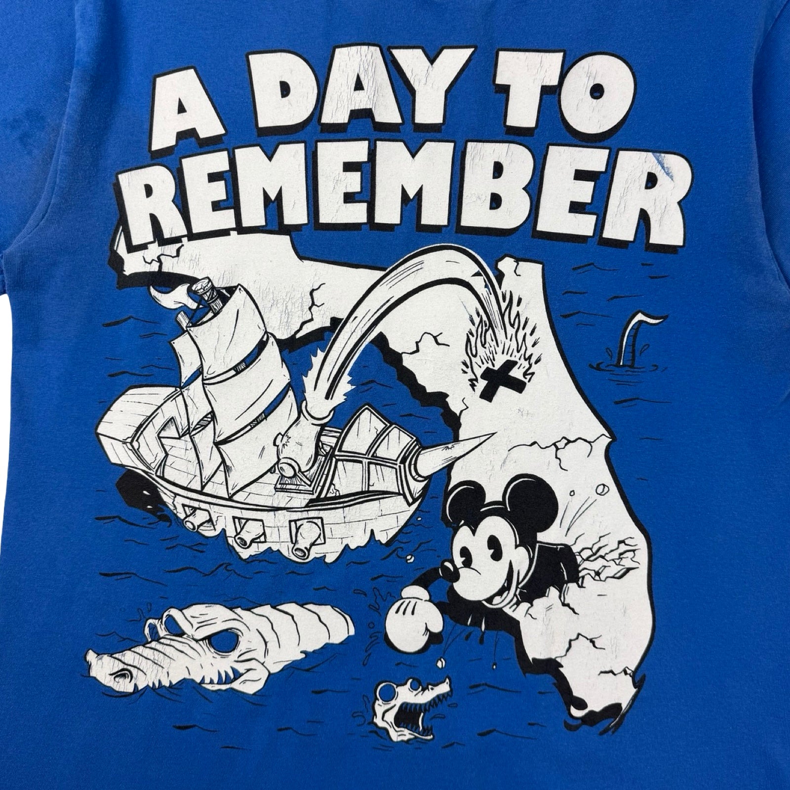 Y2K A Day To Remember Fuck You From Florida T-Shirt Blue
