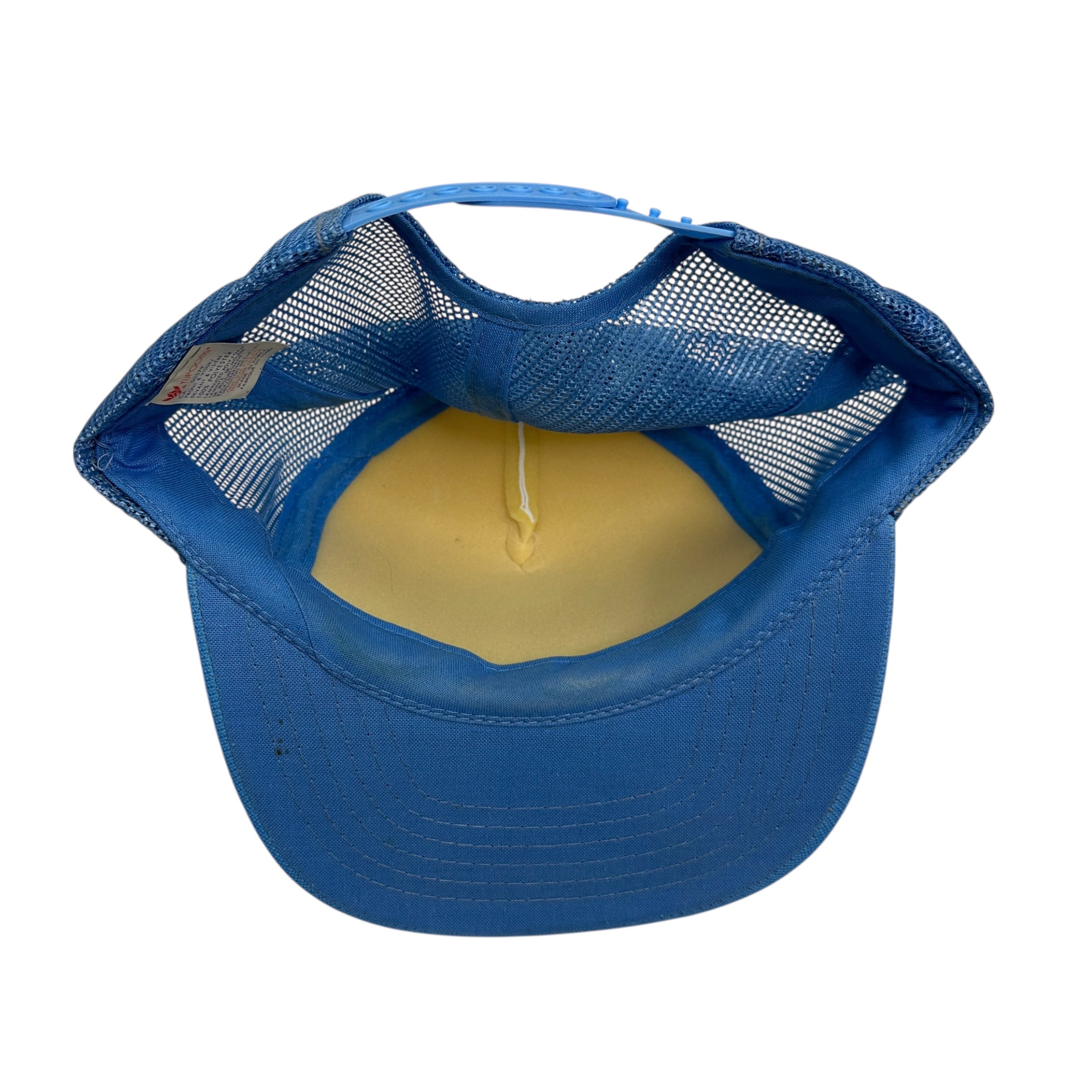 Vintage Ford vs Chevy Trucker Hat Baby Blue