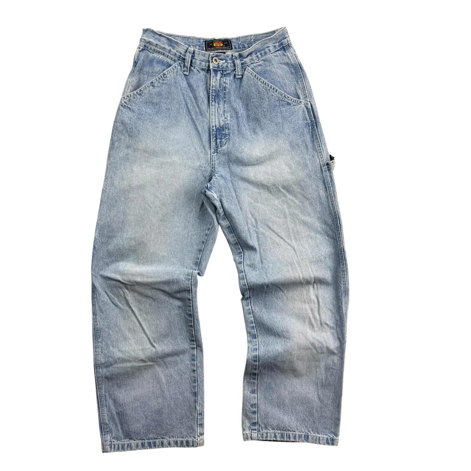 (W) Vintage Route 66 Denim Pants Light Wash