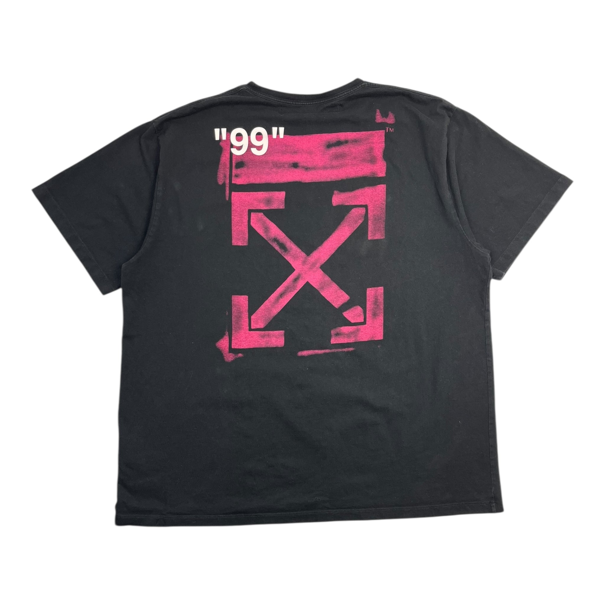 Off-White Stencil Arrow Oversize Shirt Black/Pink