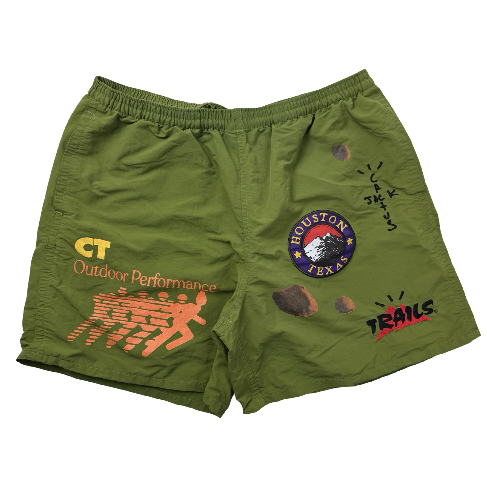 Travis Scott Running Wild Shorts Olive