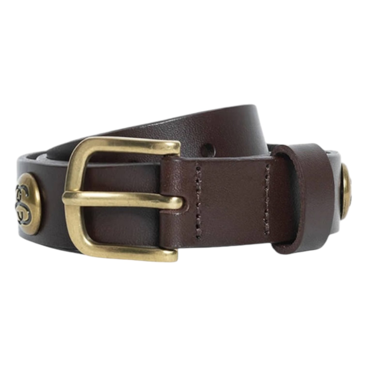 Stüssy SS-Link Studded Belt Brown