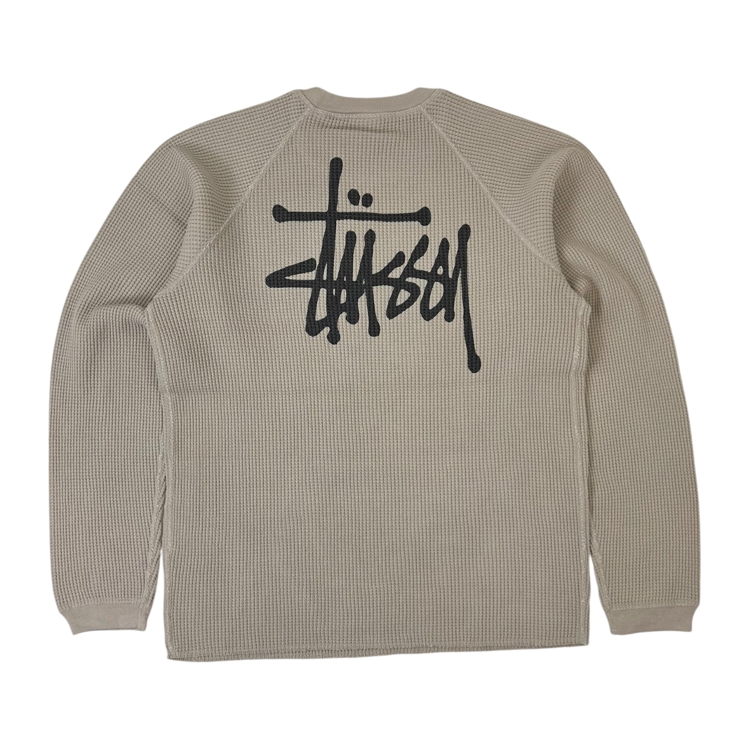 Stussy Raglan Thermal Long Sleeve Bone