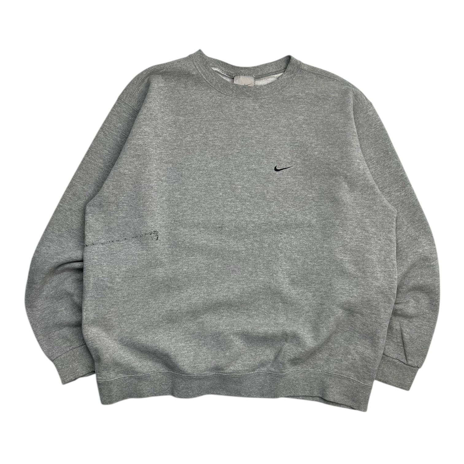 Vintage Nike Mini Side Swoosh Crew Neck Grey