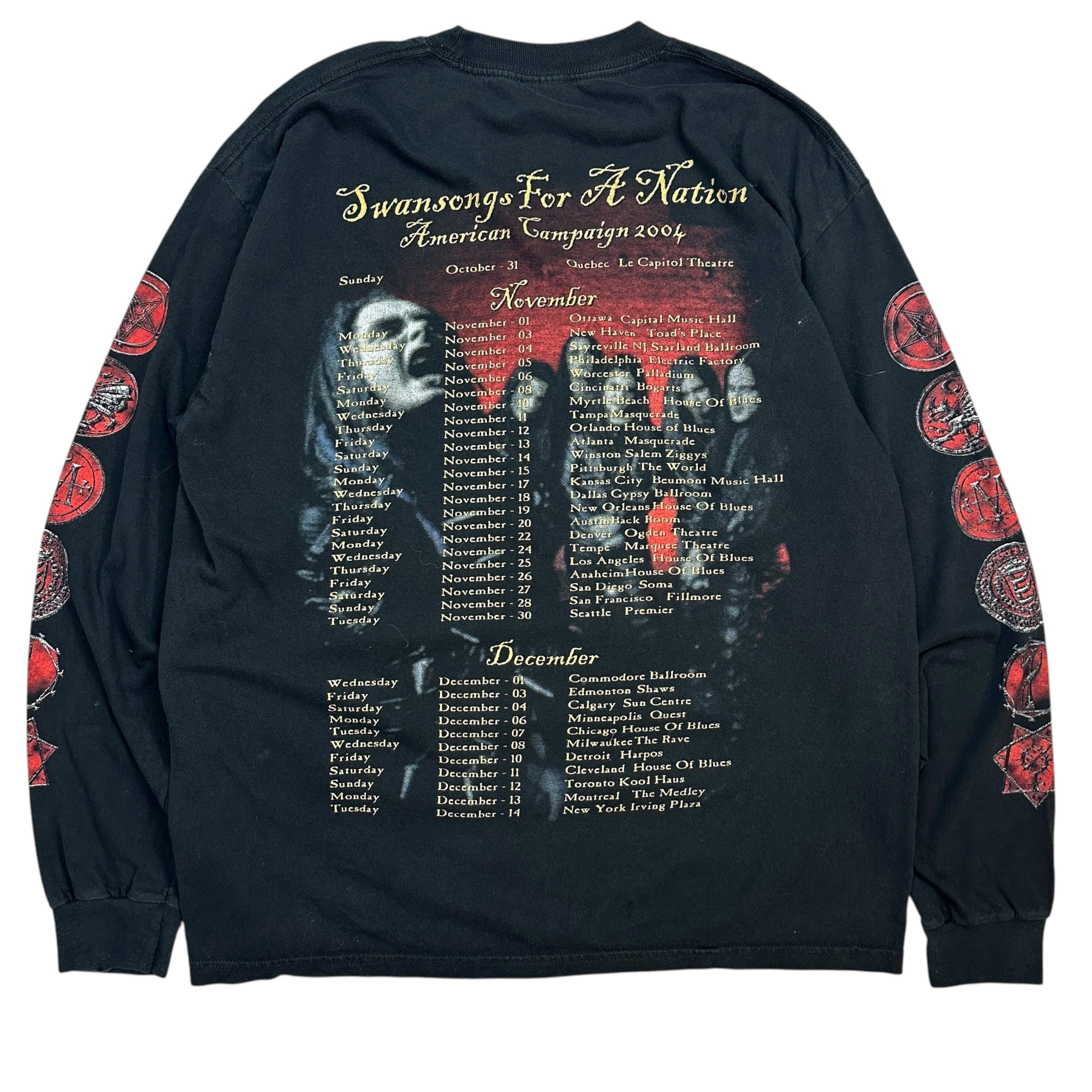 2004 Cradle of Filth Swansongs for a Nation Long sleeve Tee