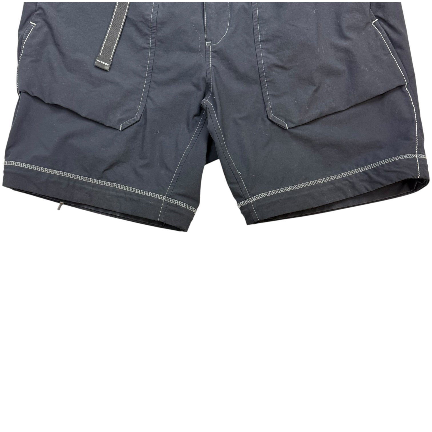And Wander Bermuda Belted Shorts Black