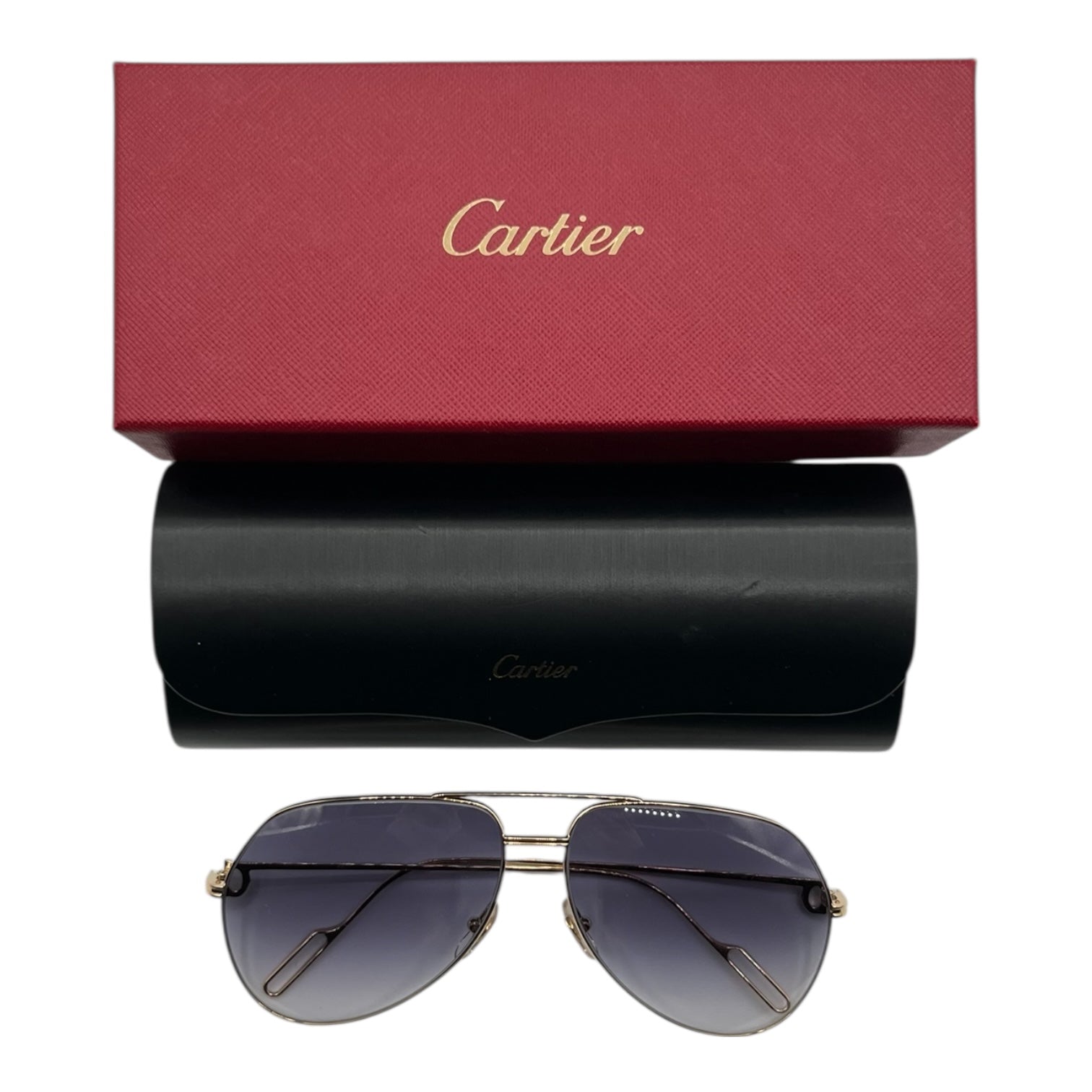 Cartier Aviator Sunglasses Gold