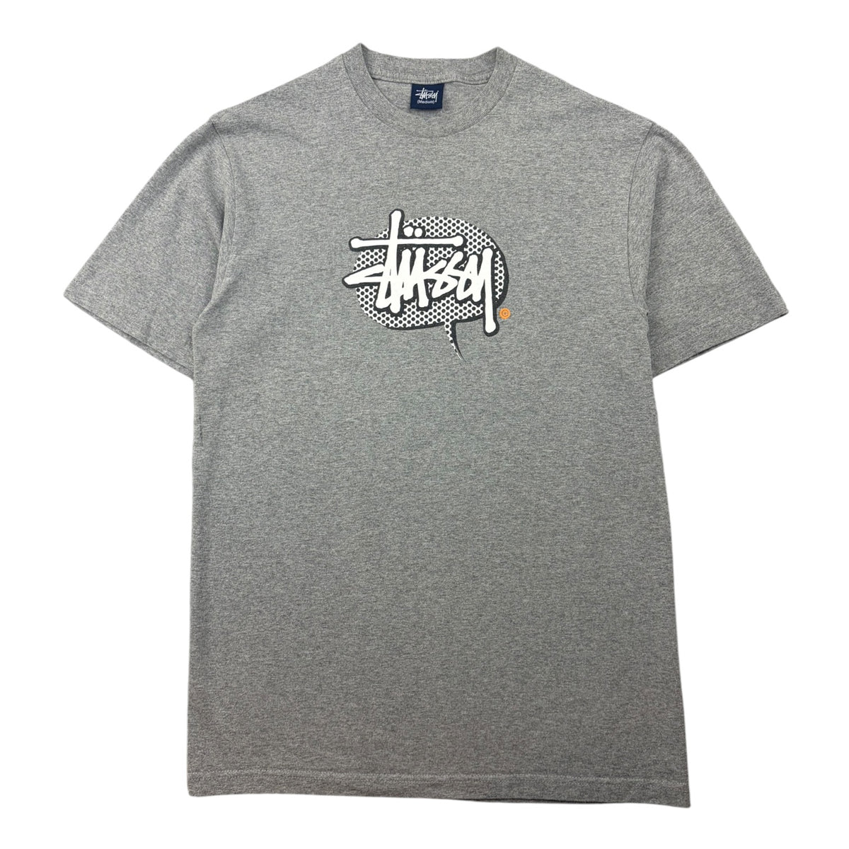 Stussy Pop Speech Bubble T-Shirt Grey