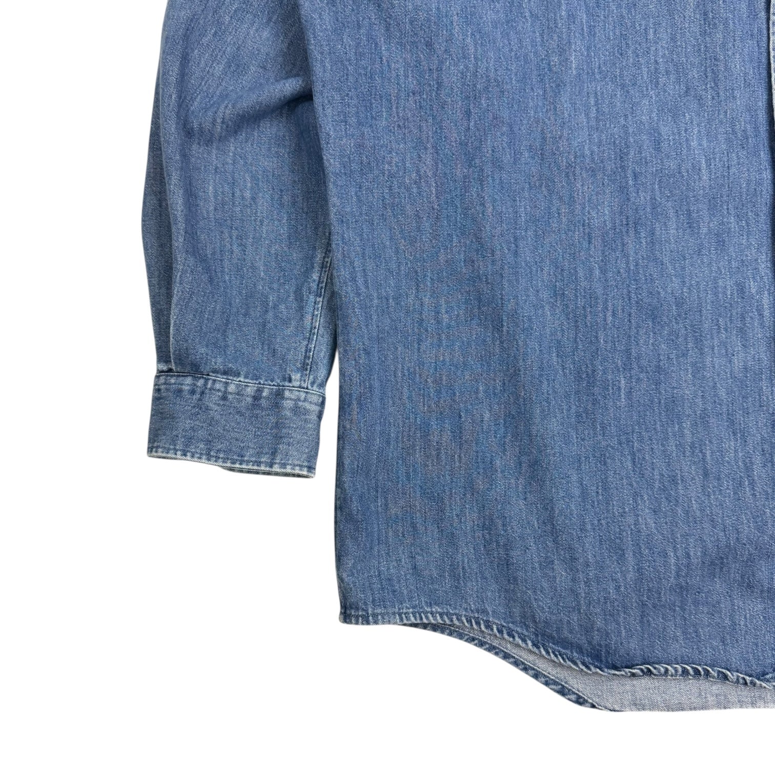 Vintage Polo Ralph Lauren Denim Button Up Shirt Medium Wash